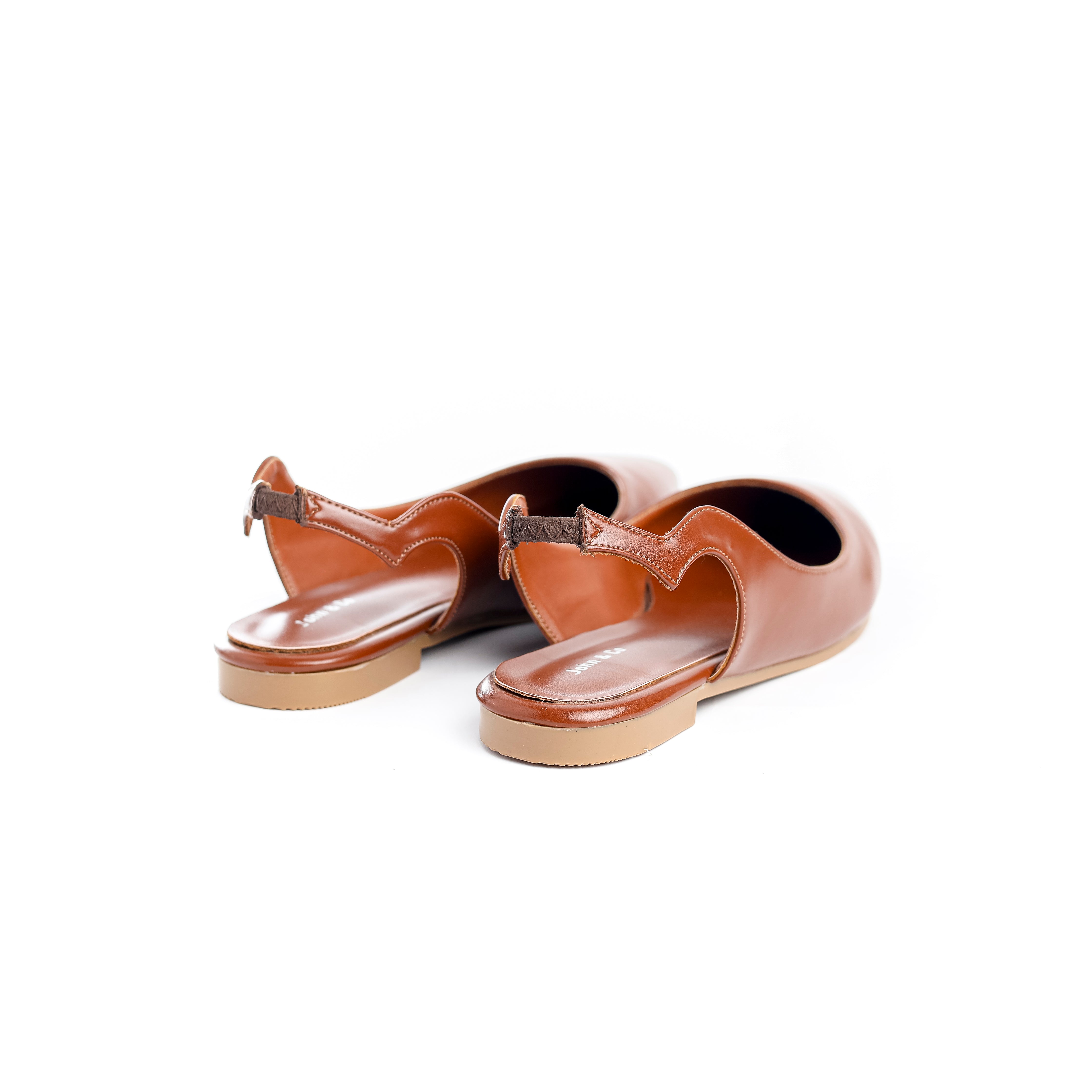 Ebony Grace Slingback Flats Brown
