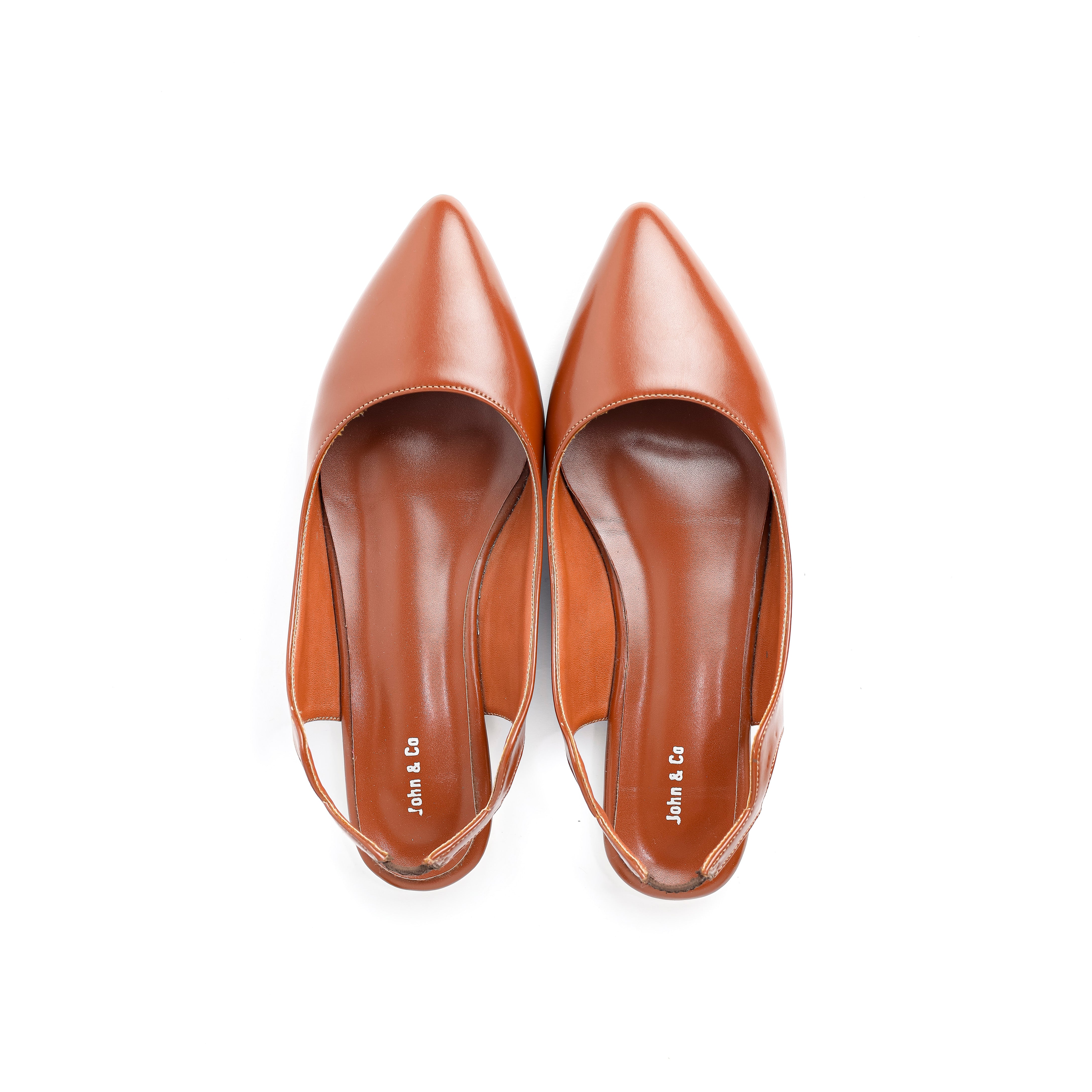 Ebony Grace Slingback Flats Brown