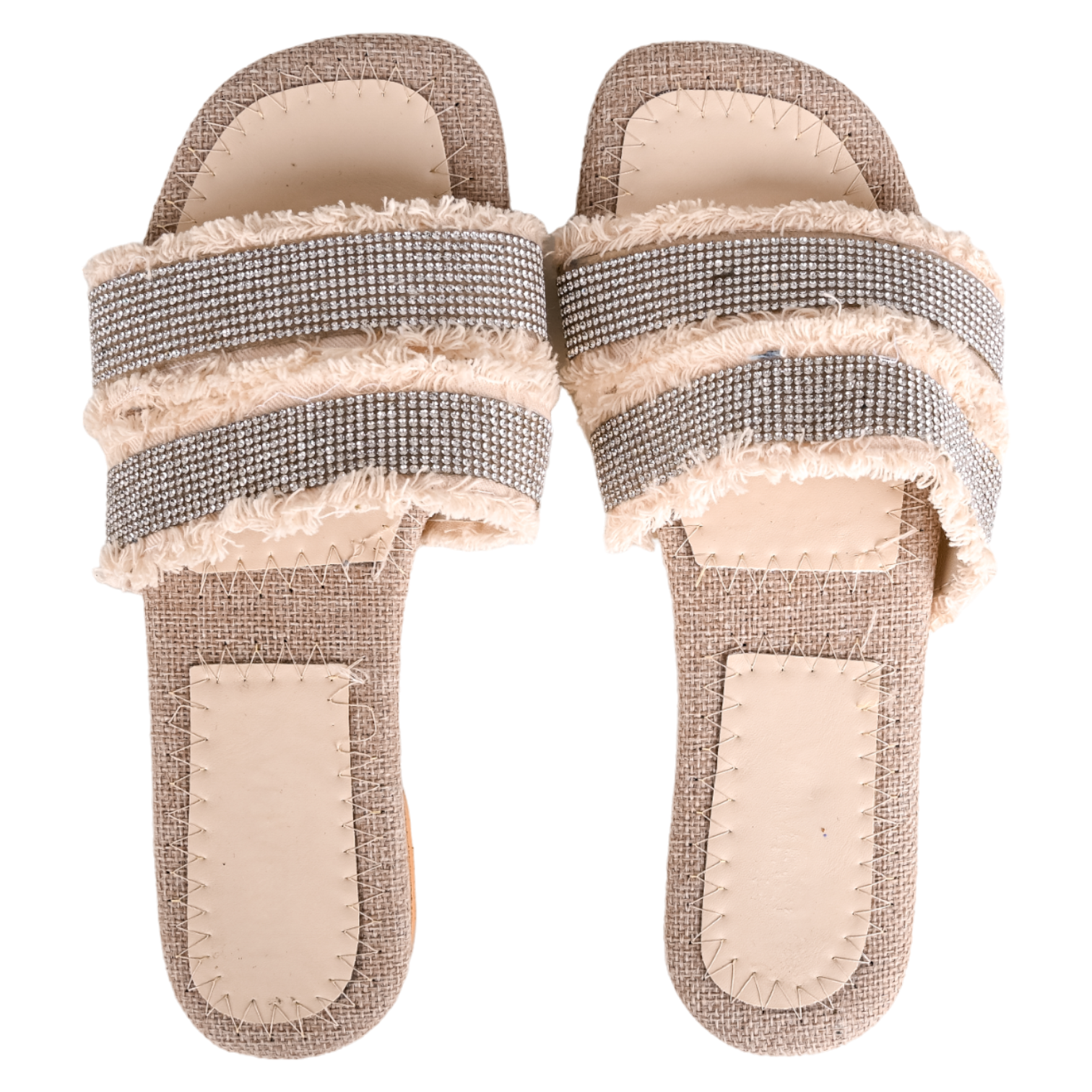 Glitter wave slipper Beige