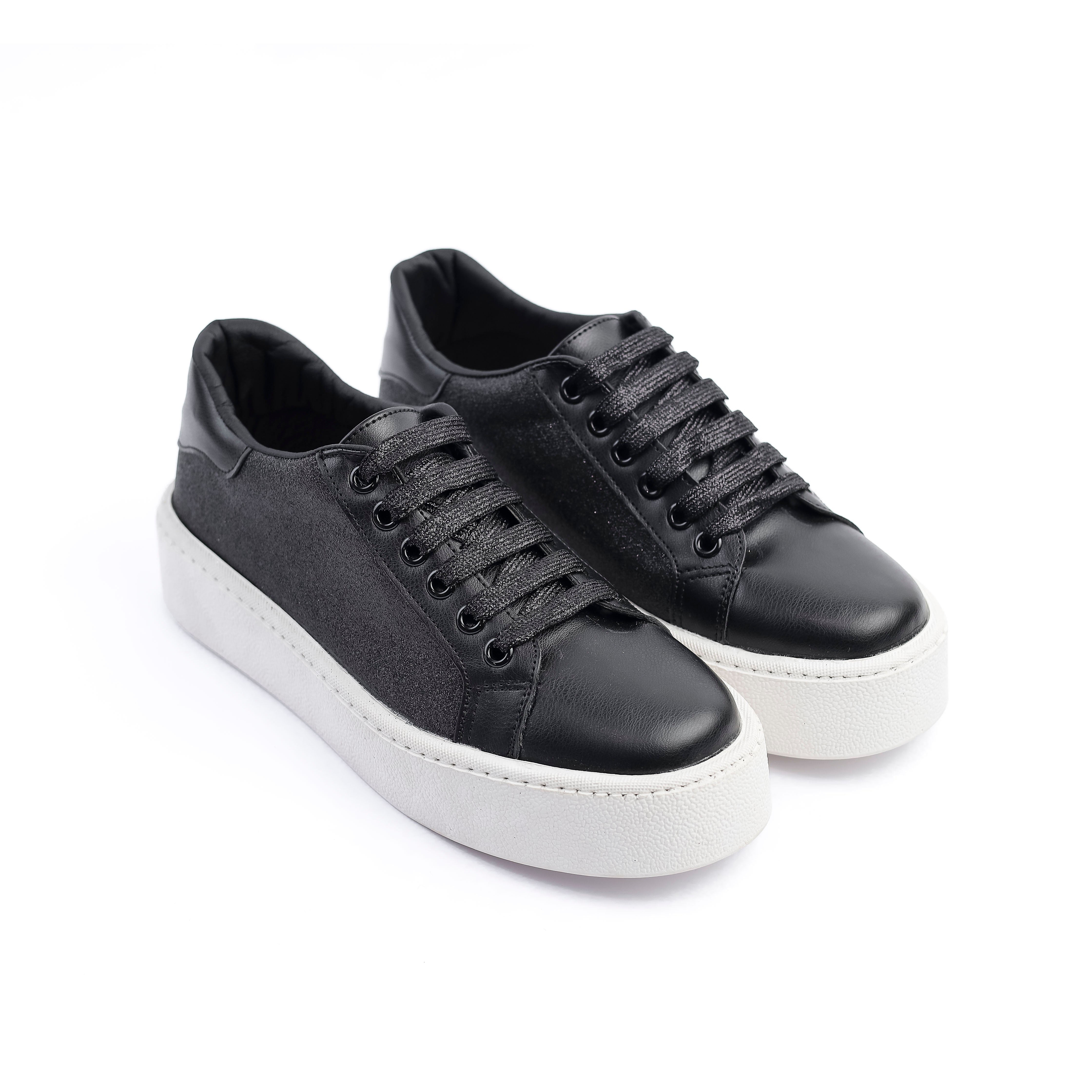 glam sneakers Black