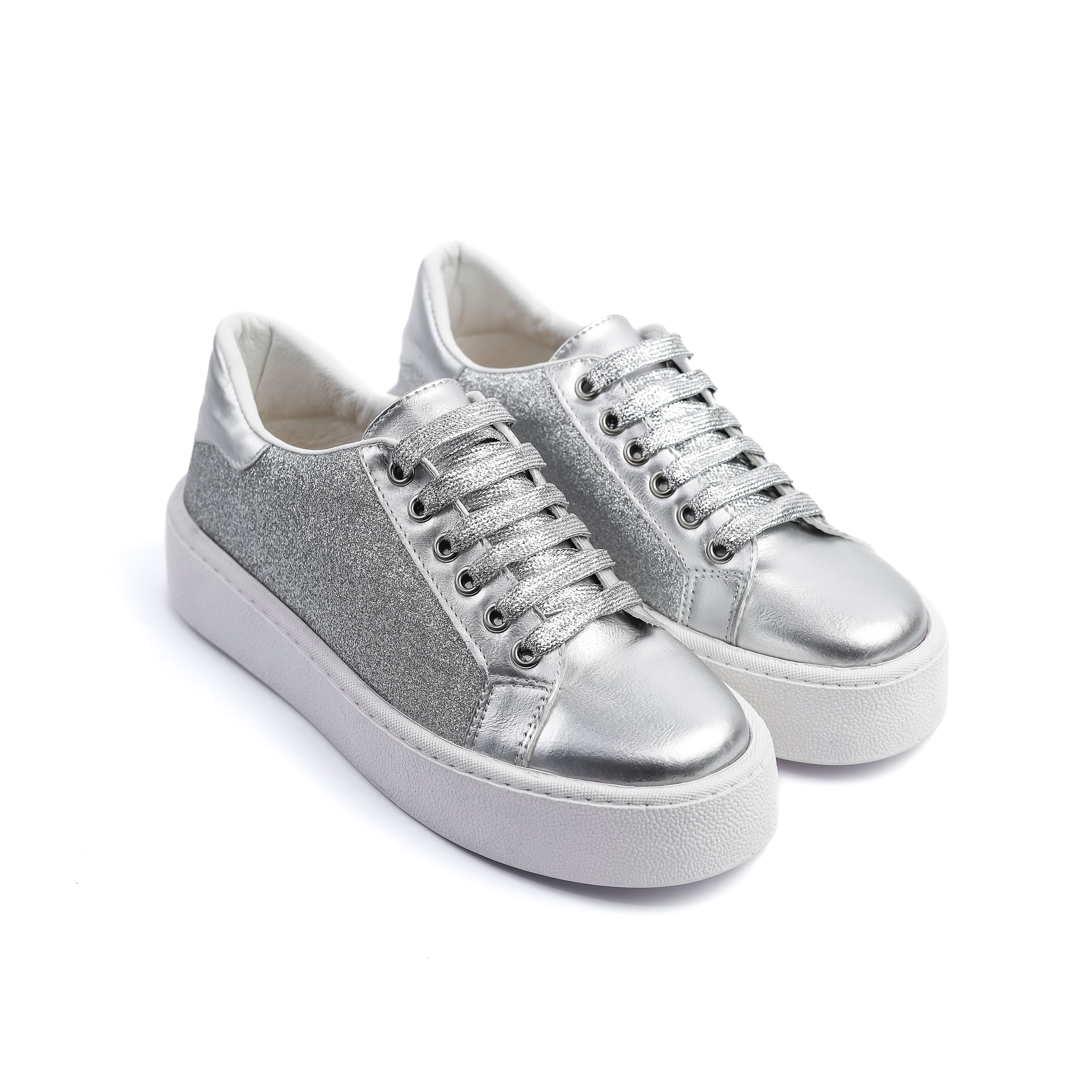 glam sneakers Silver