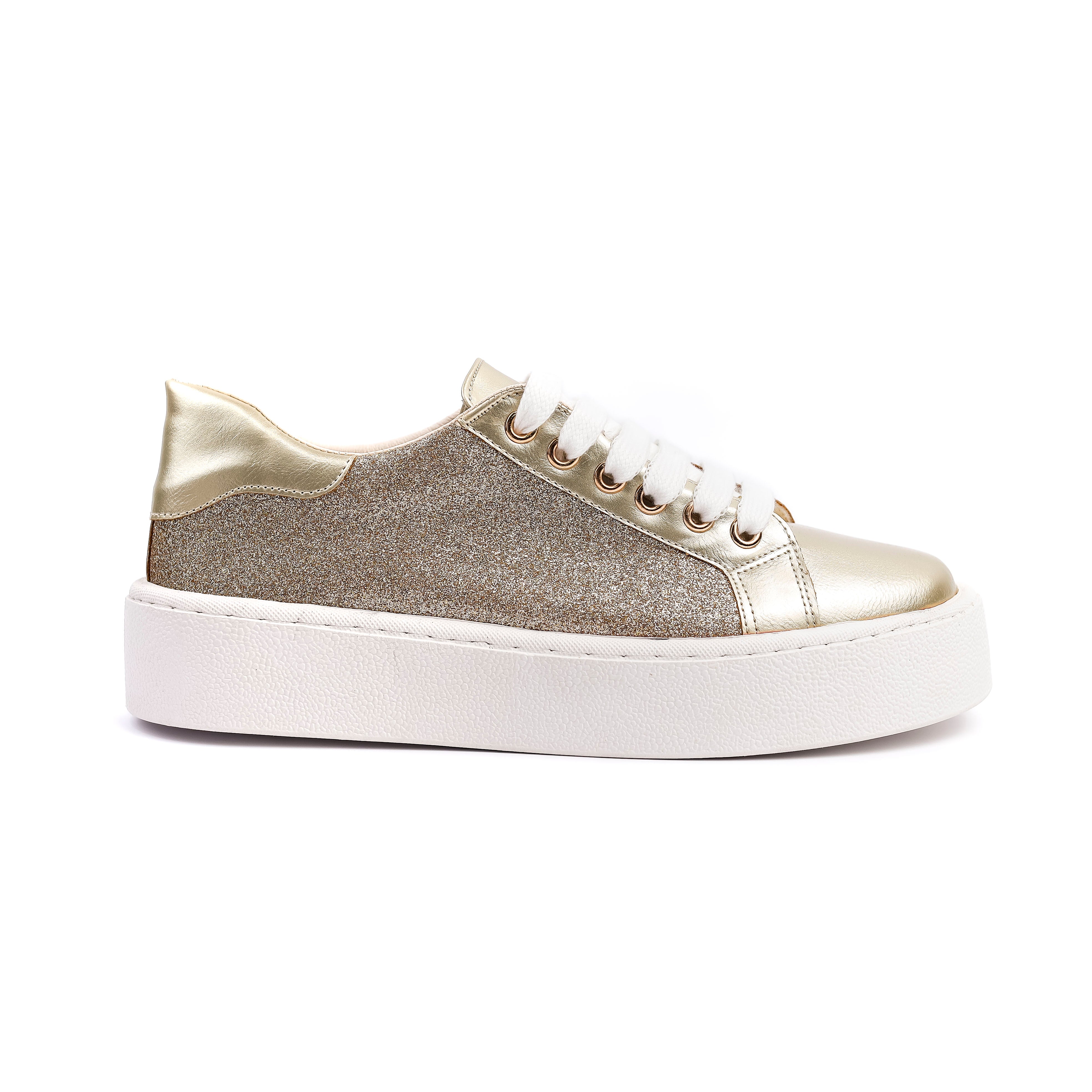 glam sneakers Gold