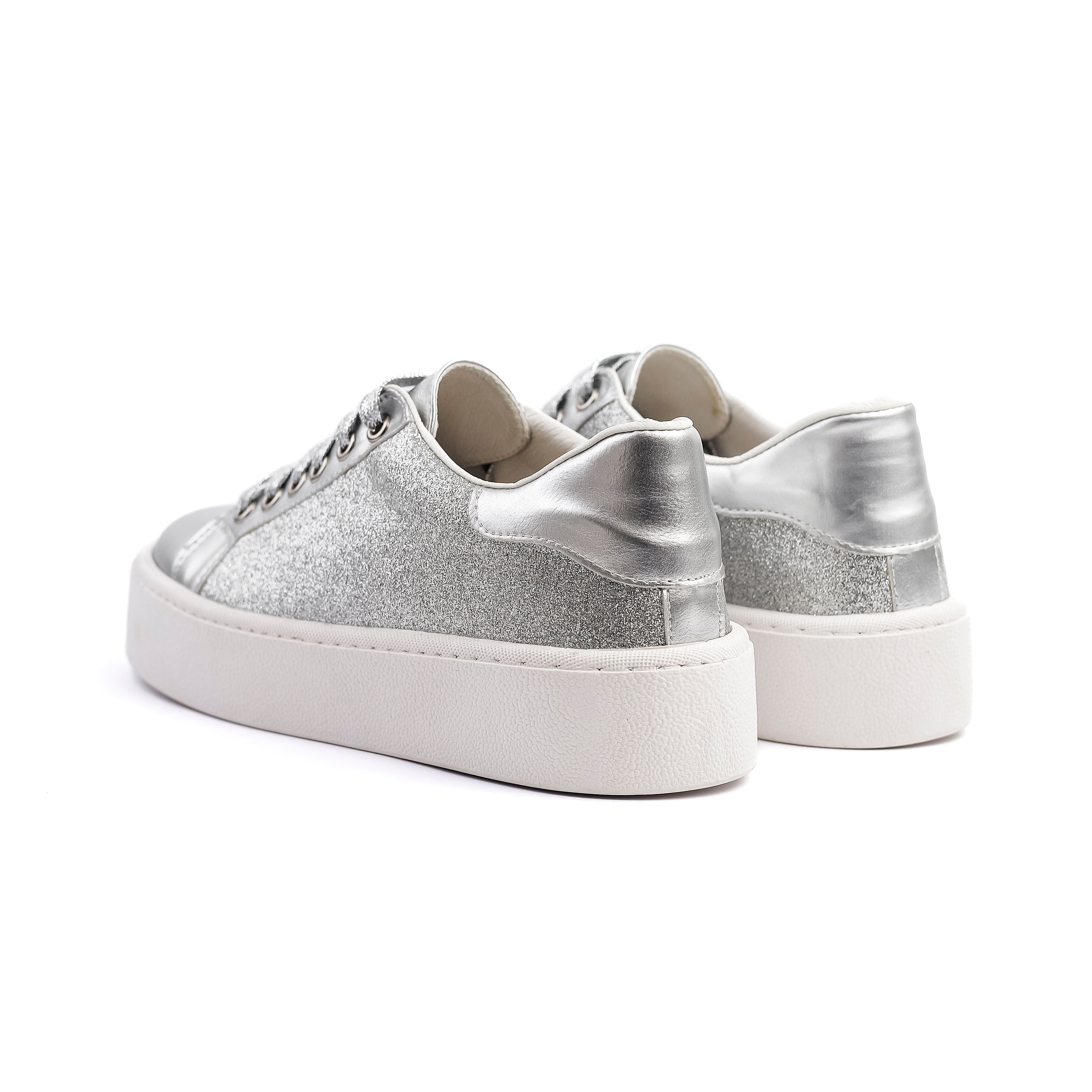 glam sneakers Silver