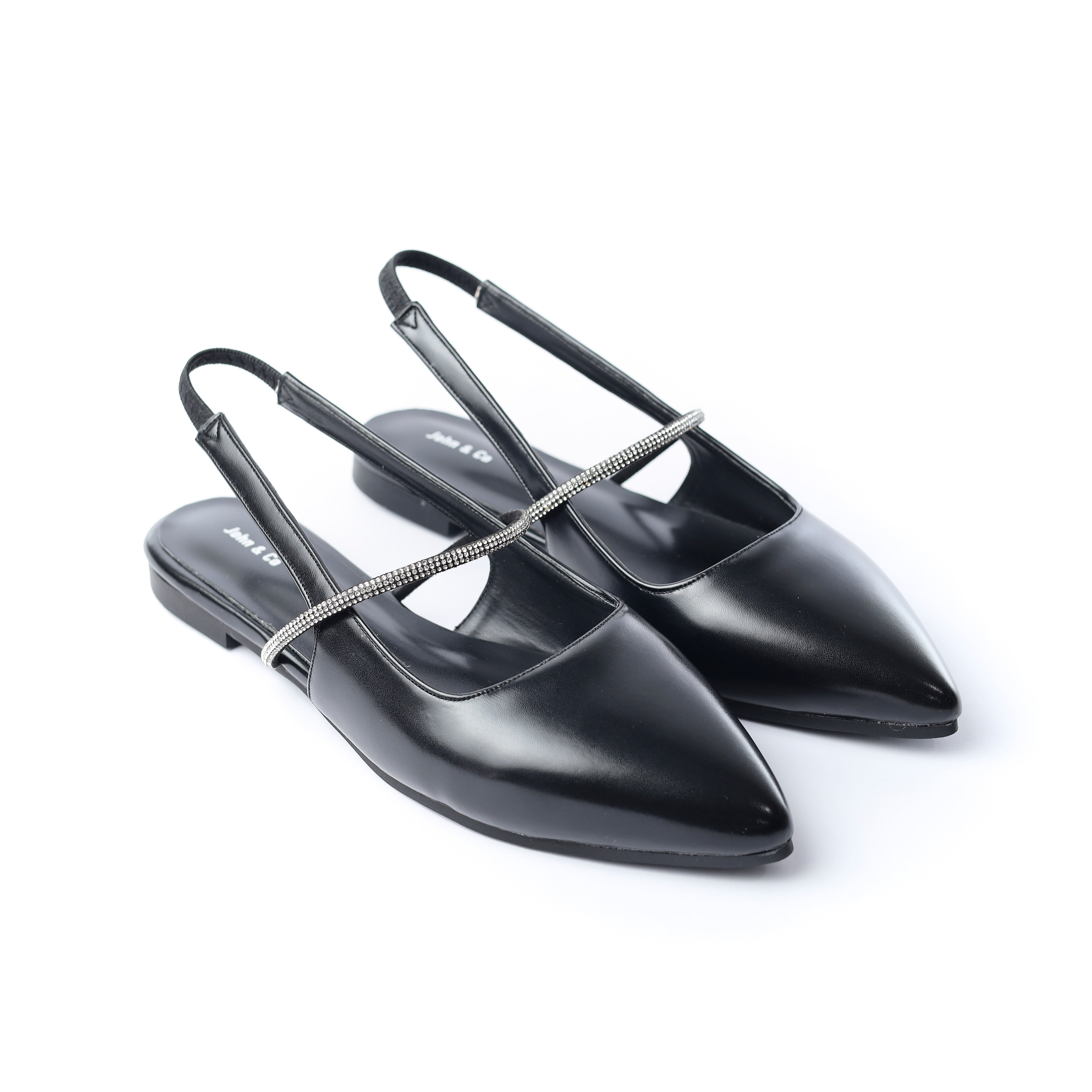 Noir Luxe Flats Black