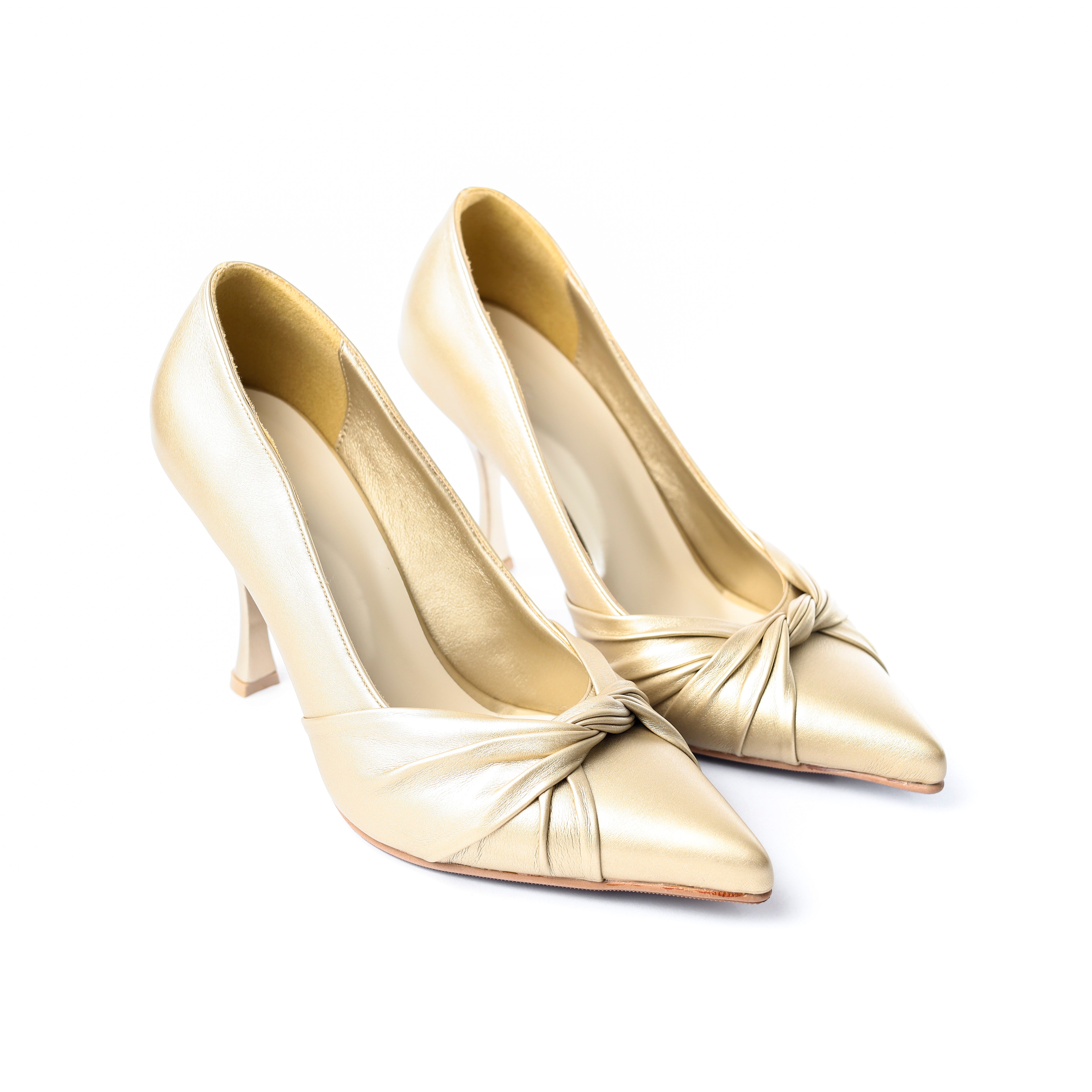 Elegance Knot Heels Gold