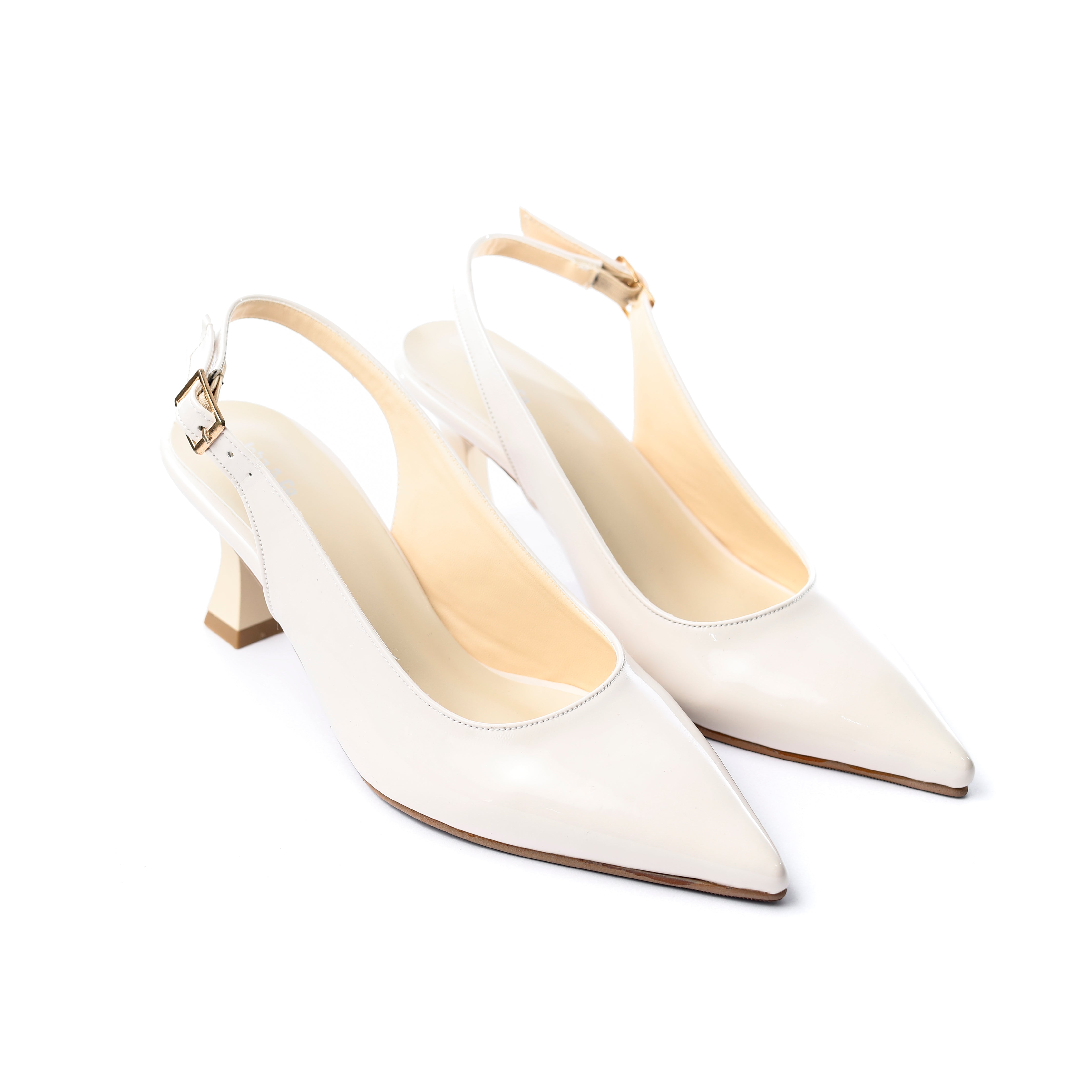 Chic Slingback Stilettos "Off white"