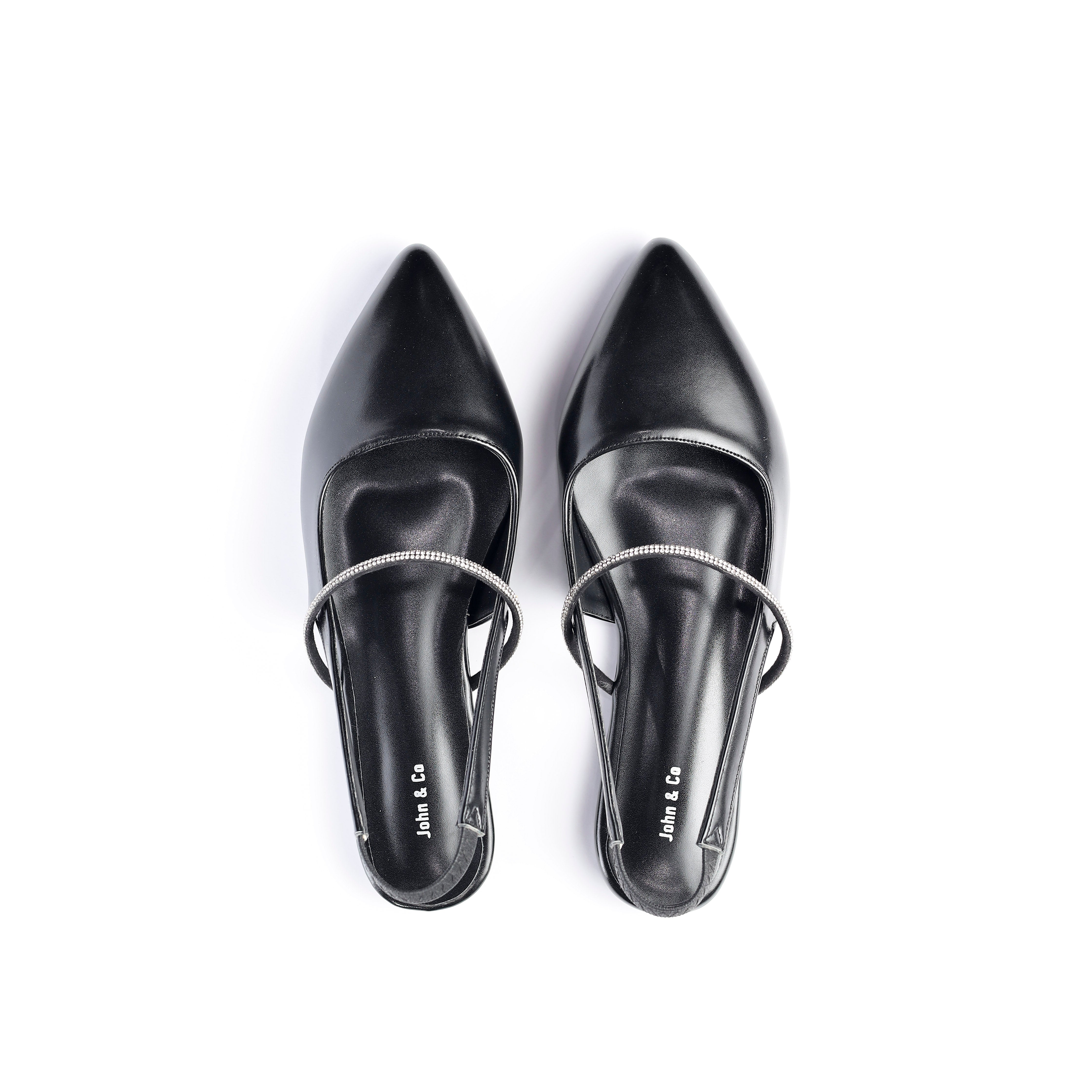 Noir Luxe Flats Black