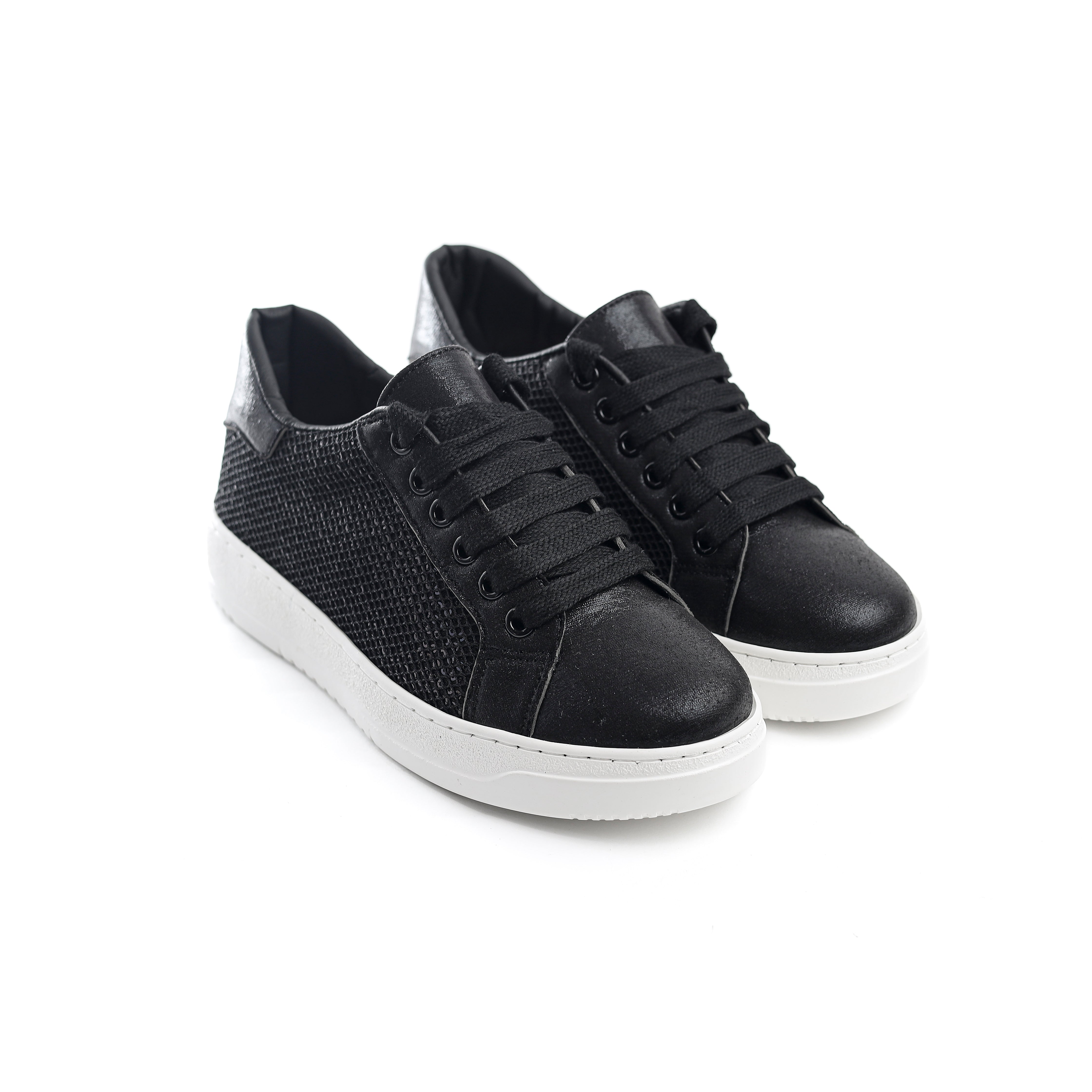 Mesh Panel Sneakers Black