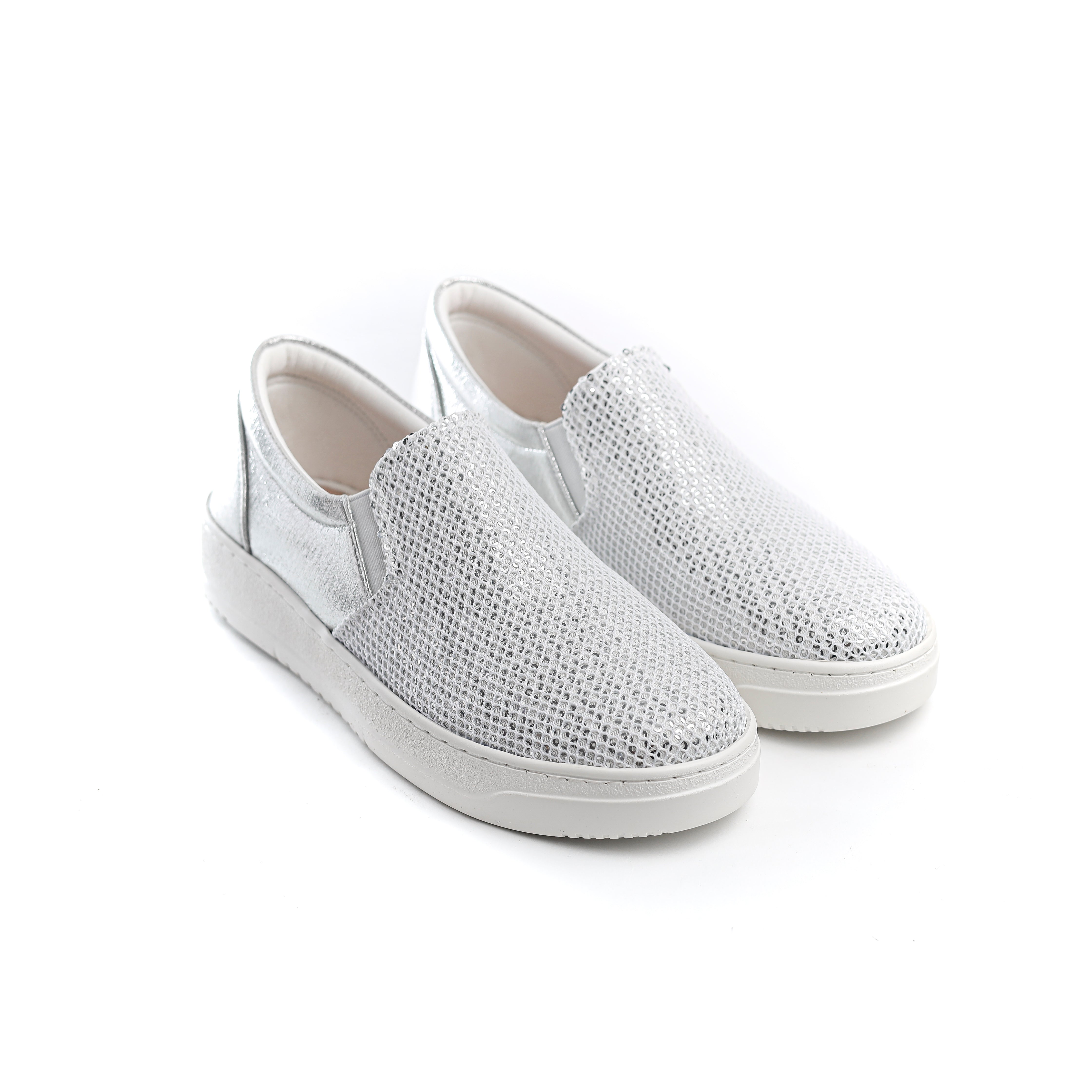 Glittery Luxe Casual Shoes Silver