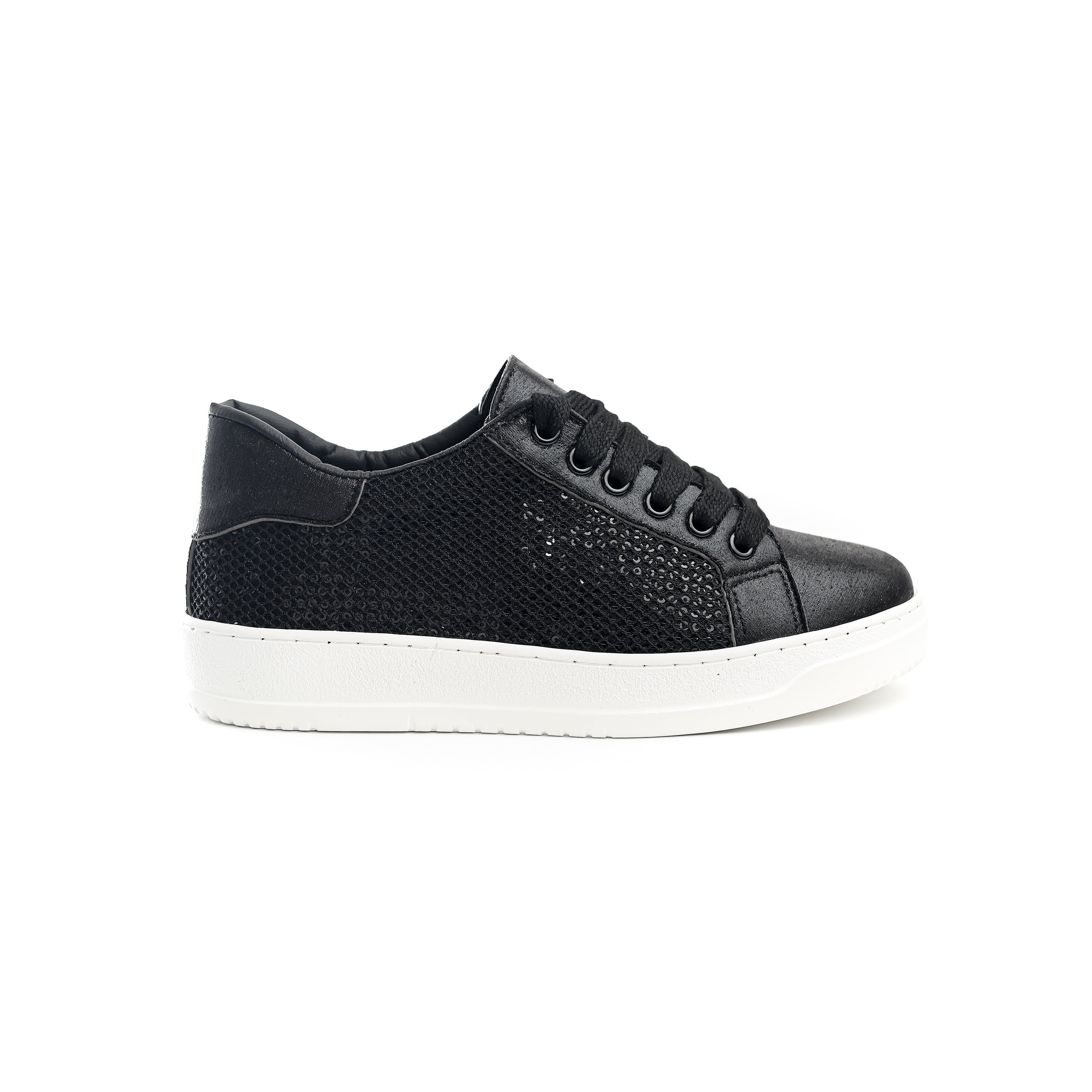 Mesh Panel Sneakers Black