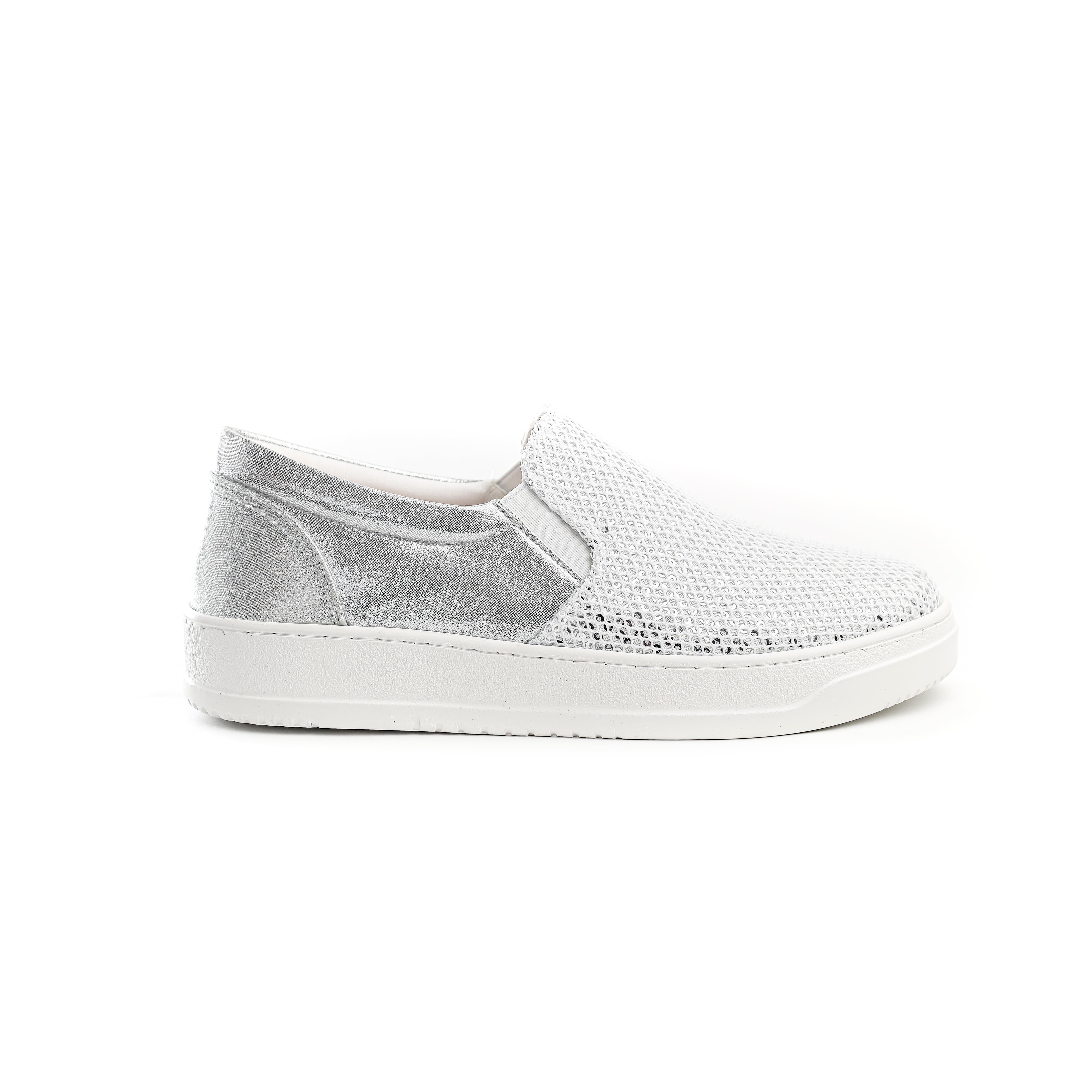 Glittery Luxe Casual Shoes Silver