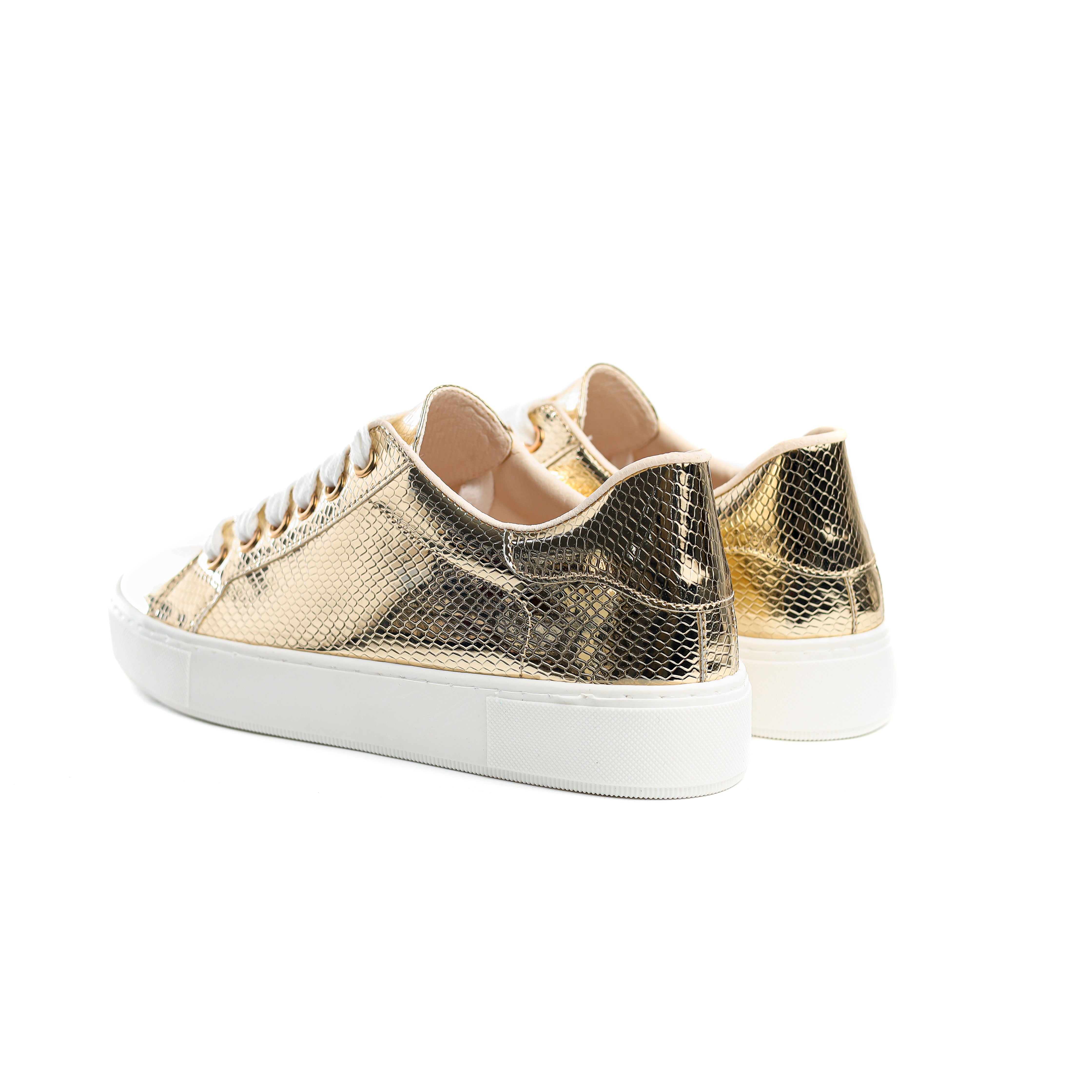 Metallic Accent Sneakers Gold