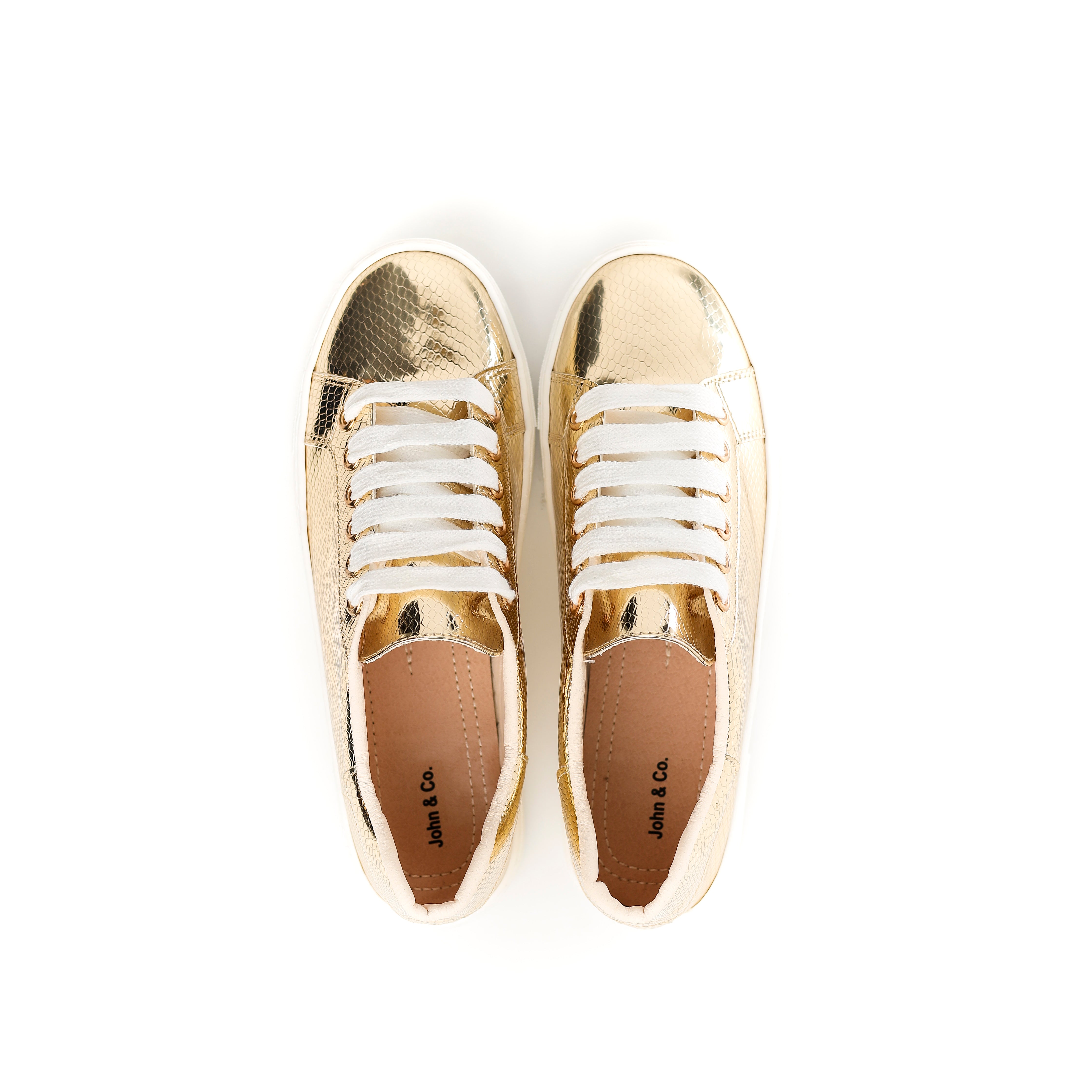 Metallic Accent Sneakers Gold