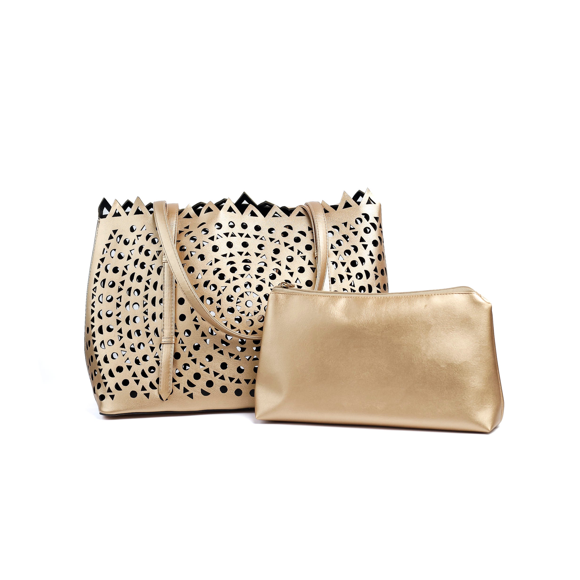 Cut Out Tote Gold