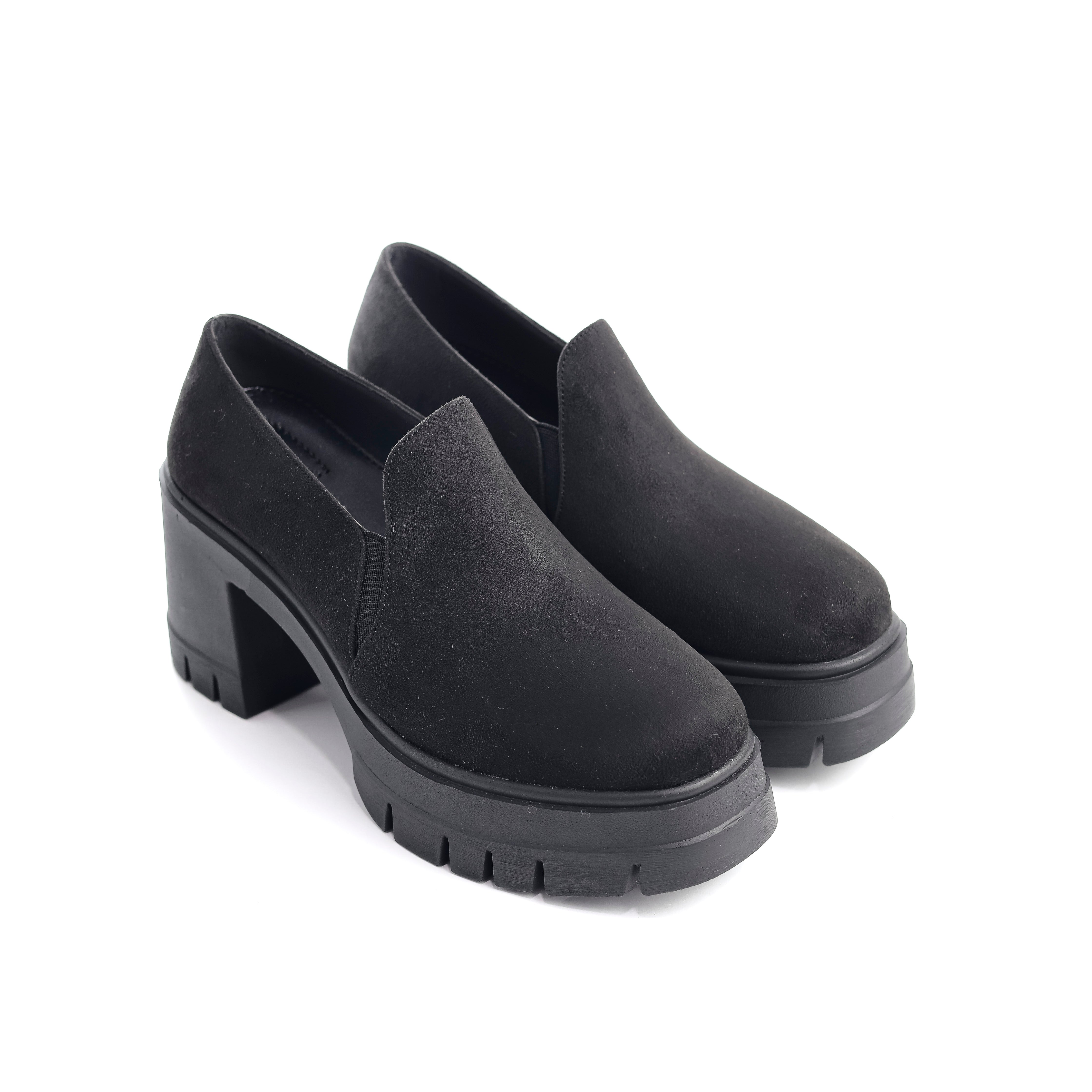 Uptown Lug-Sole Loafers Black