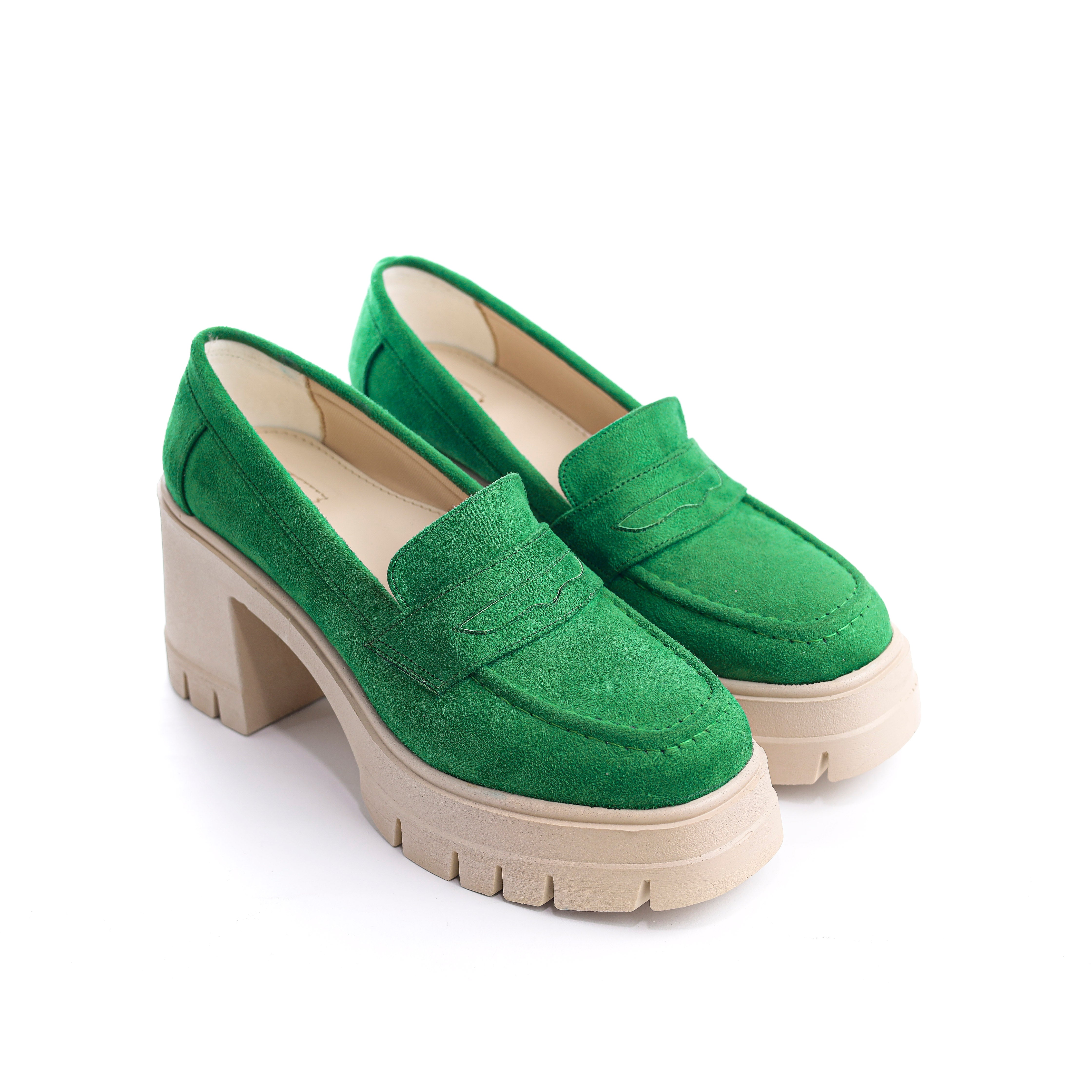 Casual Moccasin Loafers Green