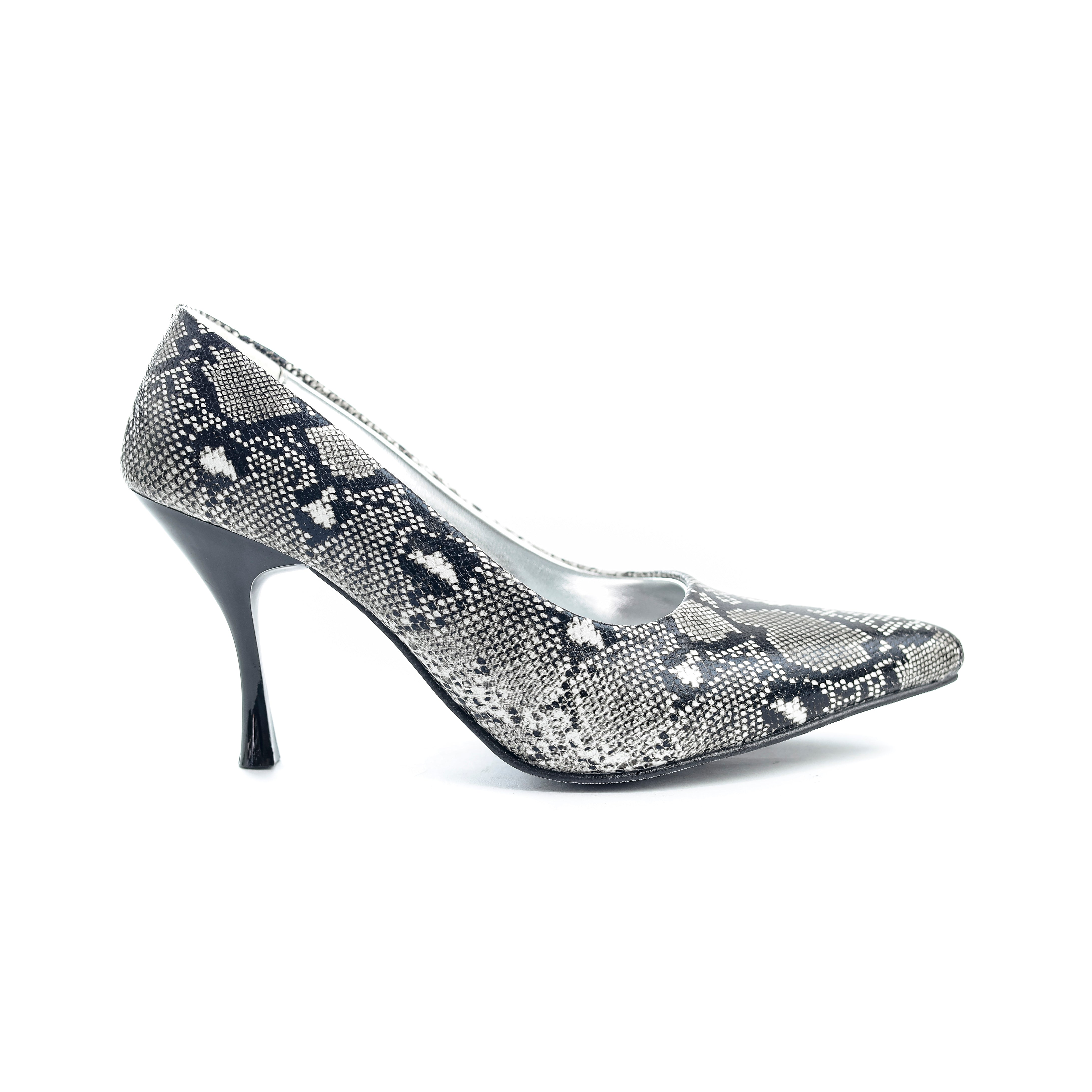 Python-Inspired Heels Silver