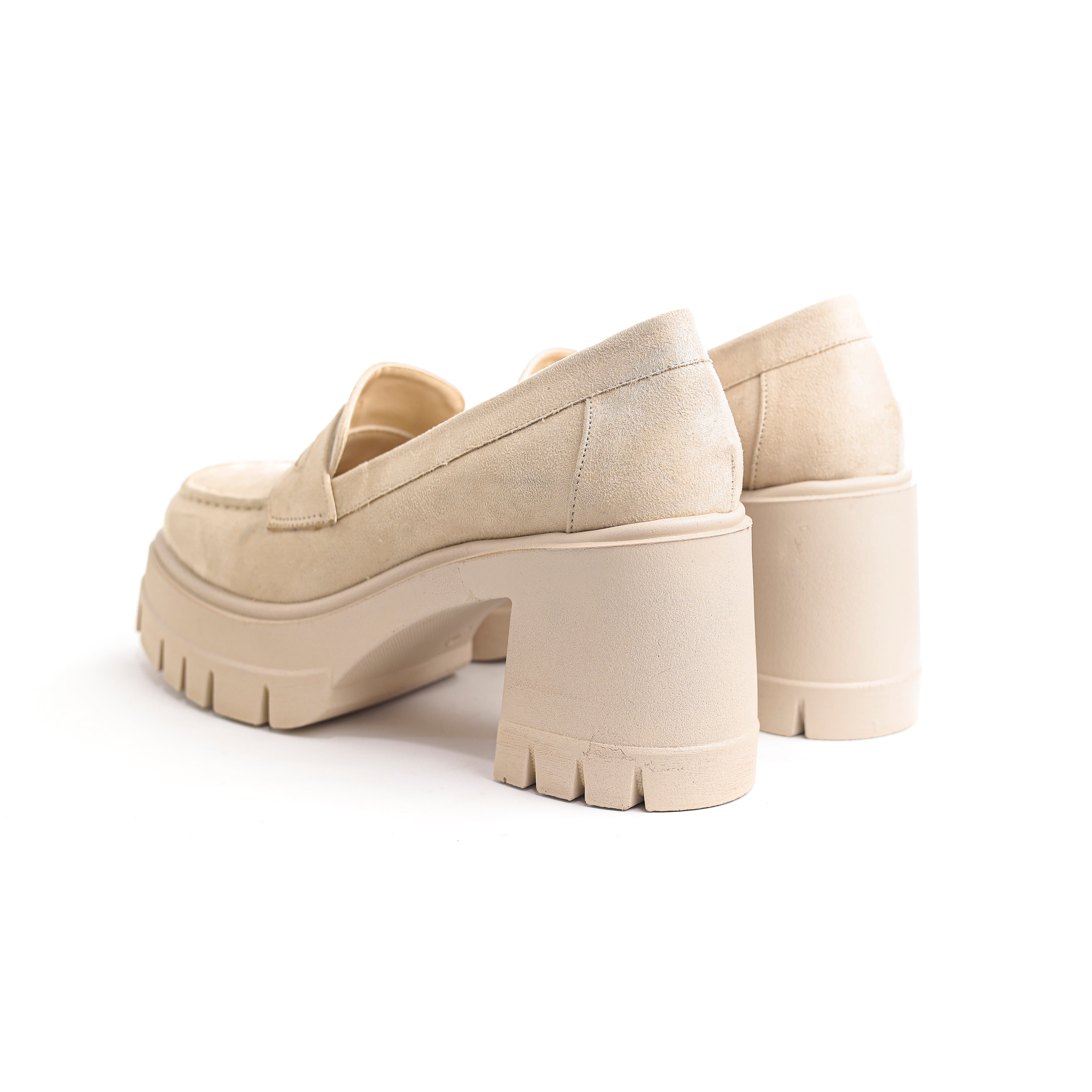 Casual Moccasin Loafers Beige