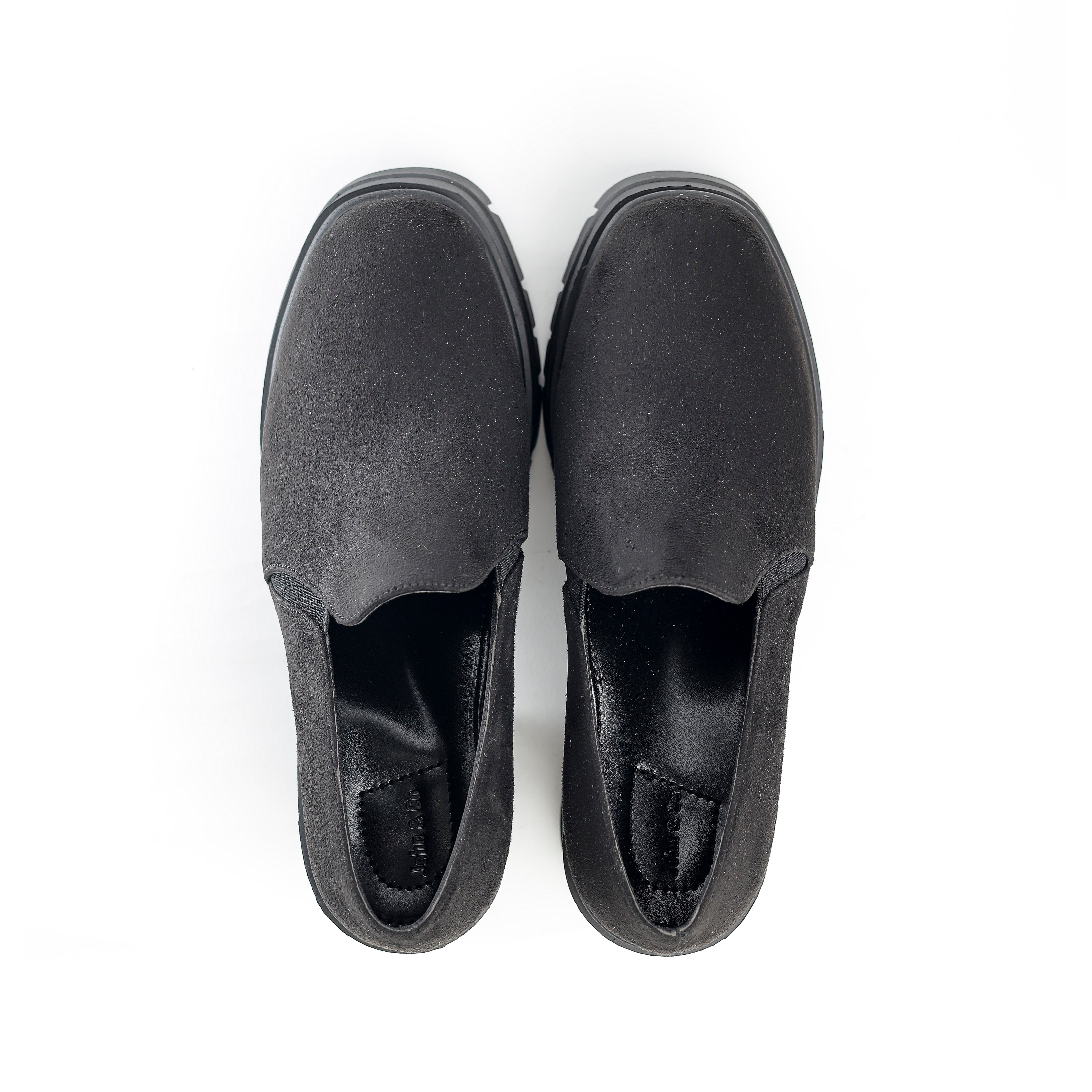 Uptown Lug-Sole Loafers Black