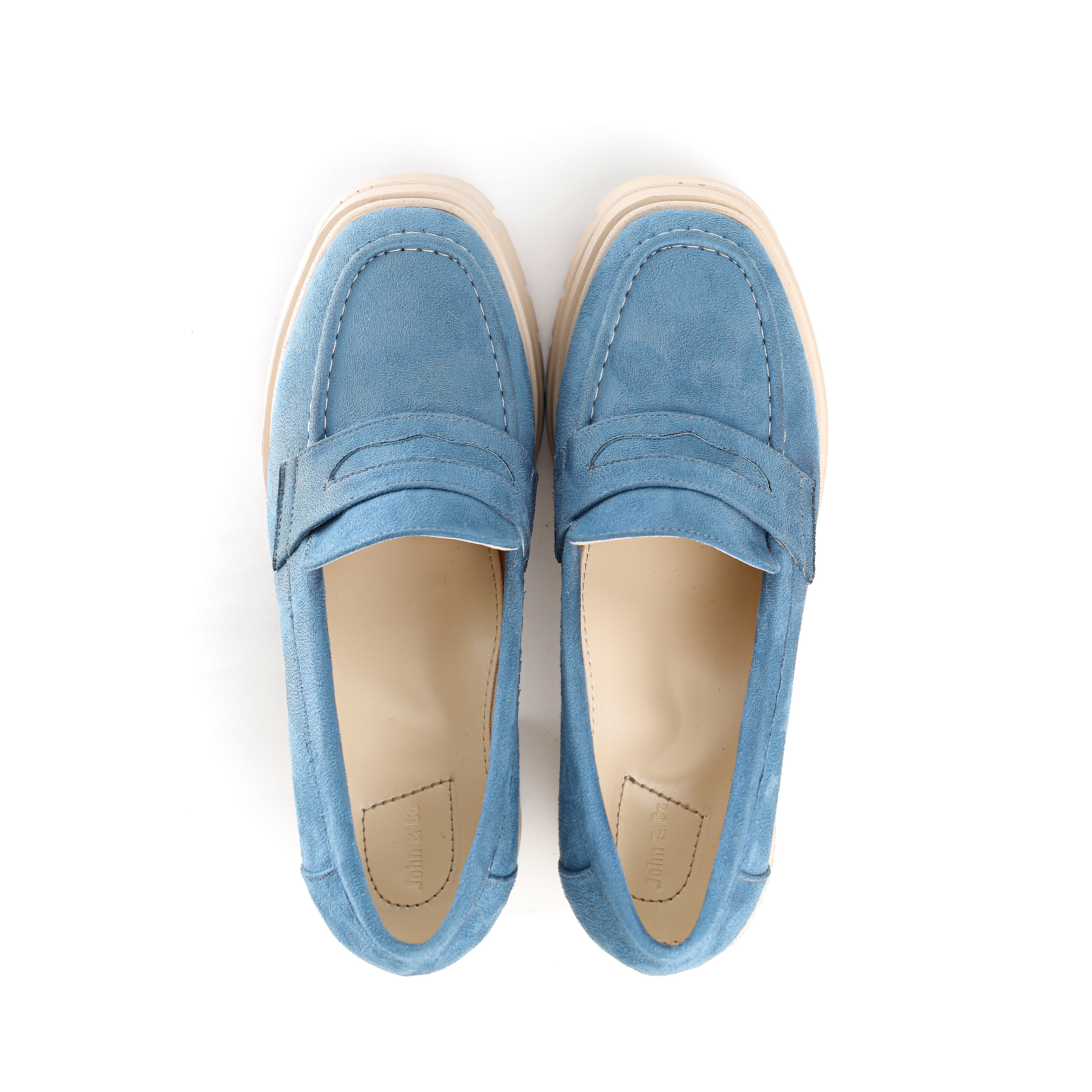 Casual Moccasin Loafers Blue