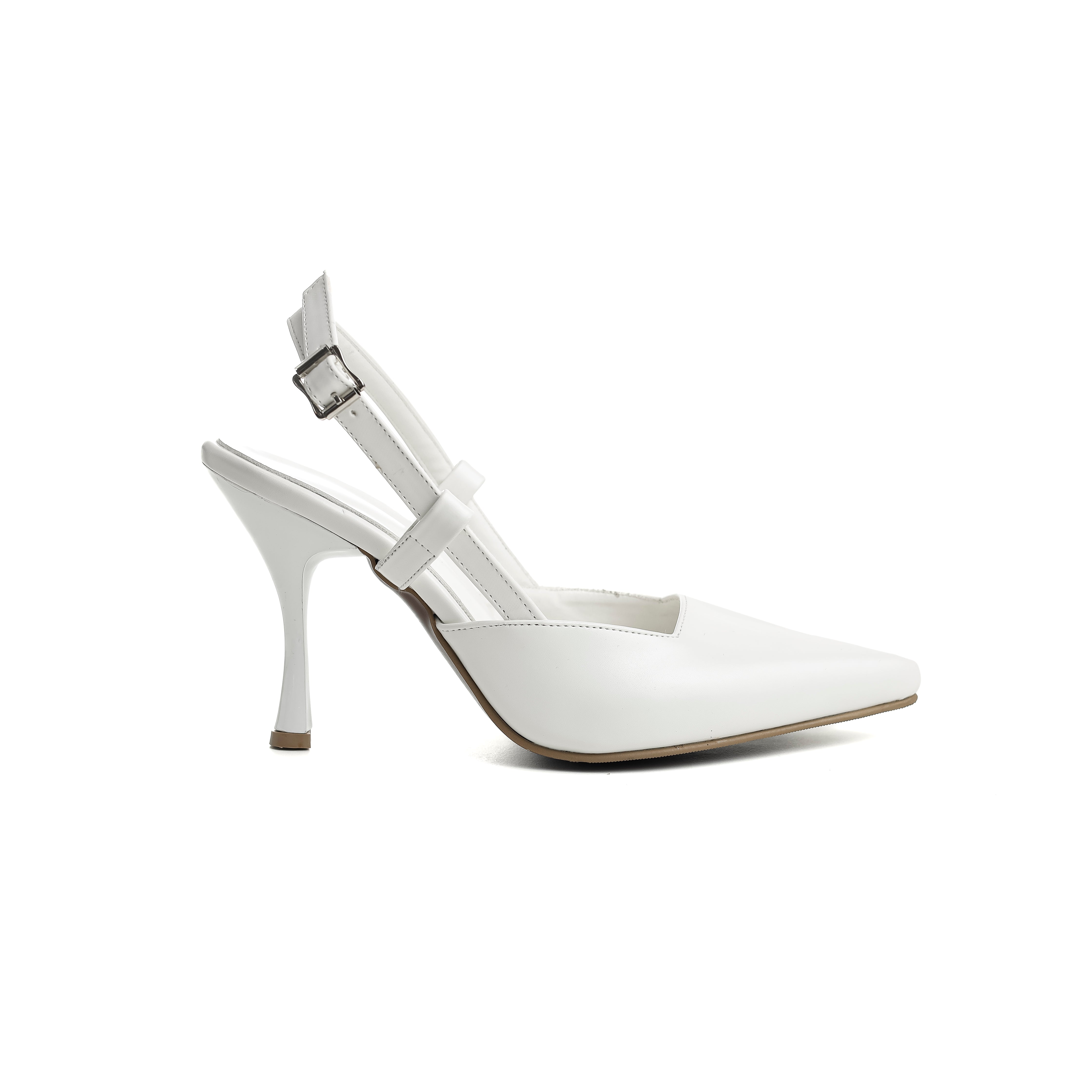 Textured Slingback Soft White