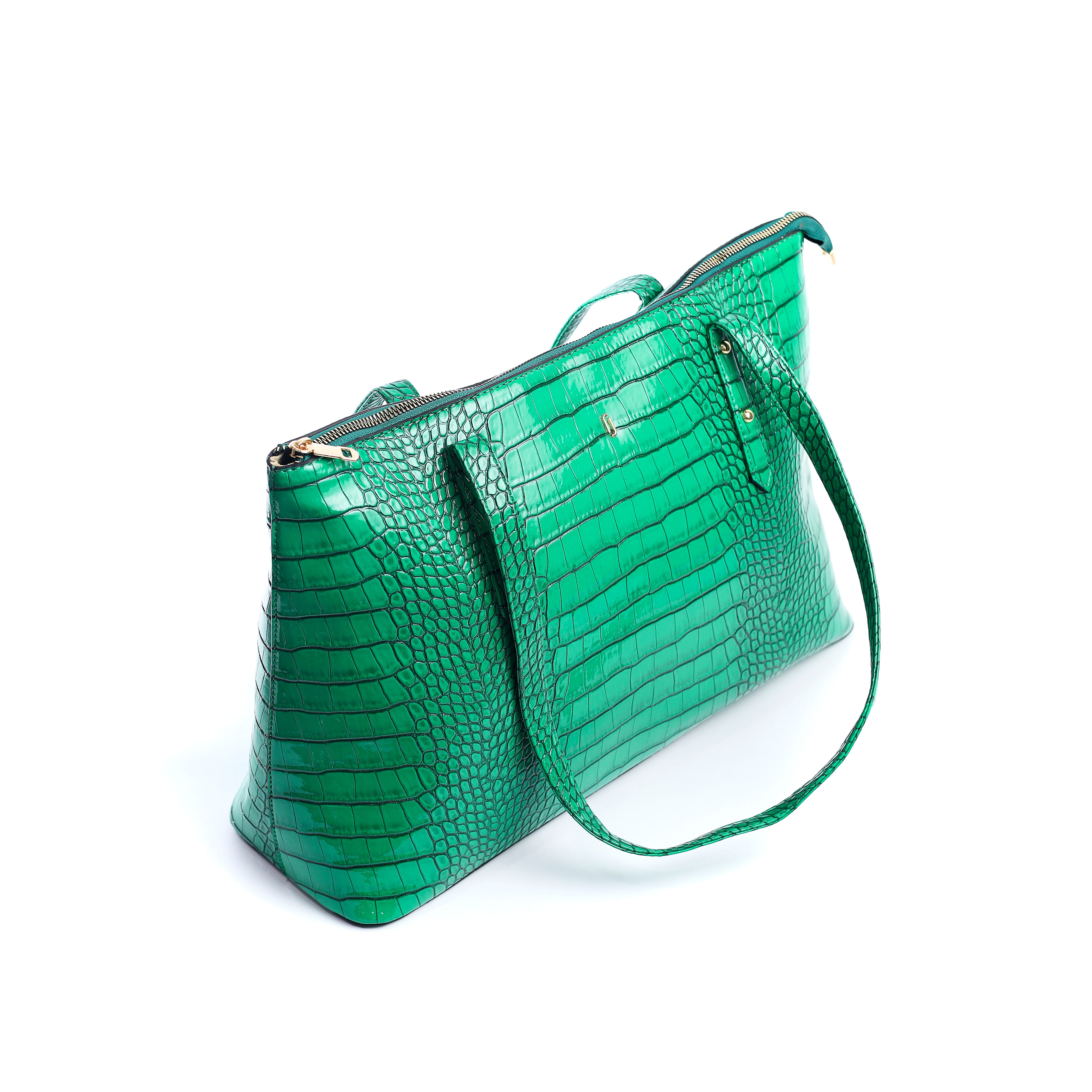 Croco tote Green