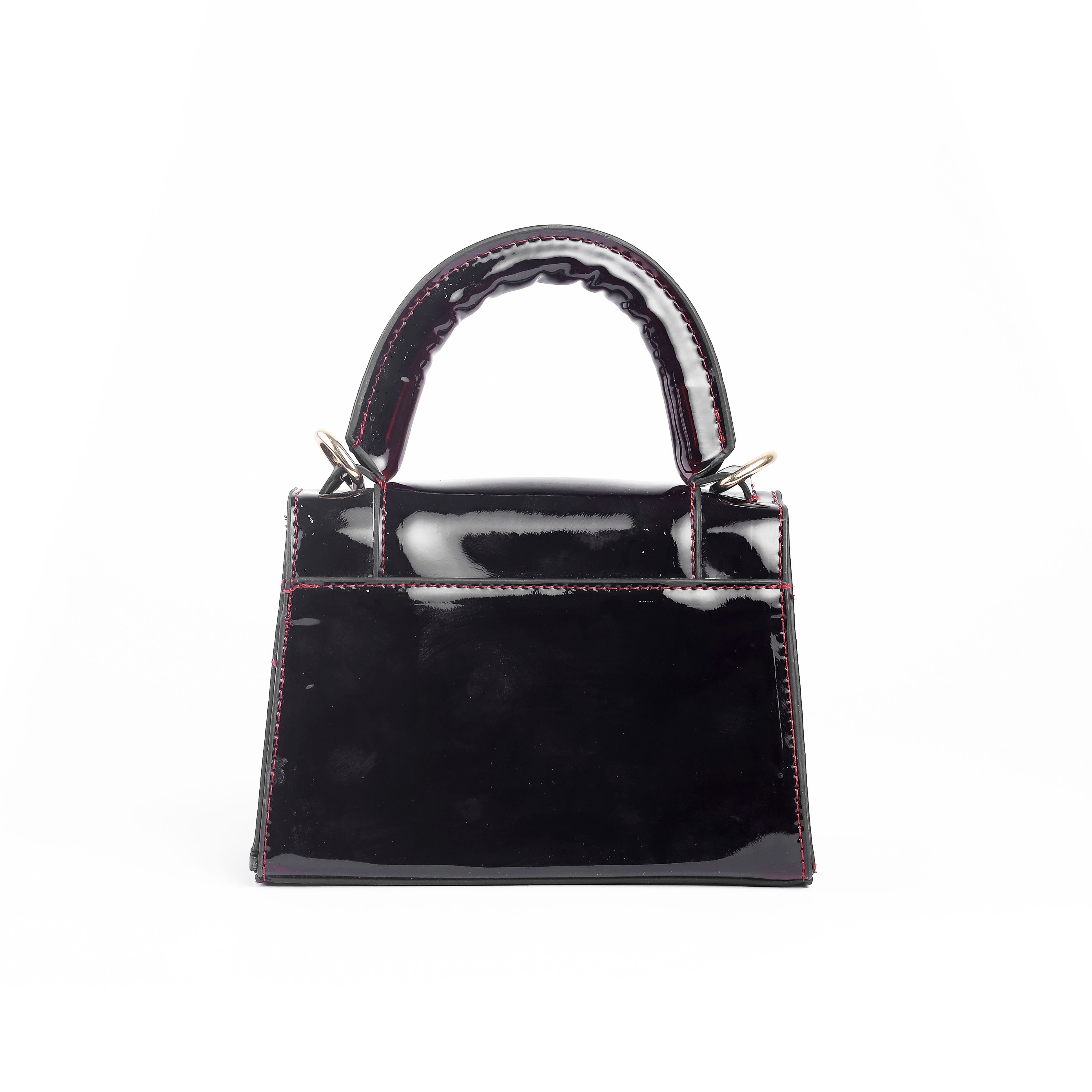 Mini Embossed Top Handle Bag Maroon