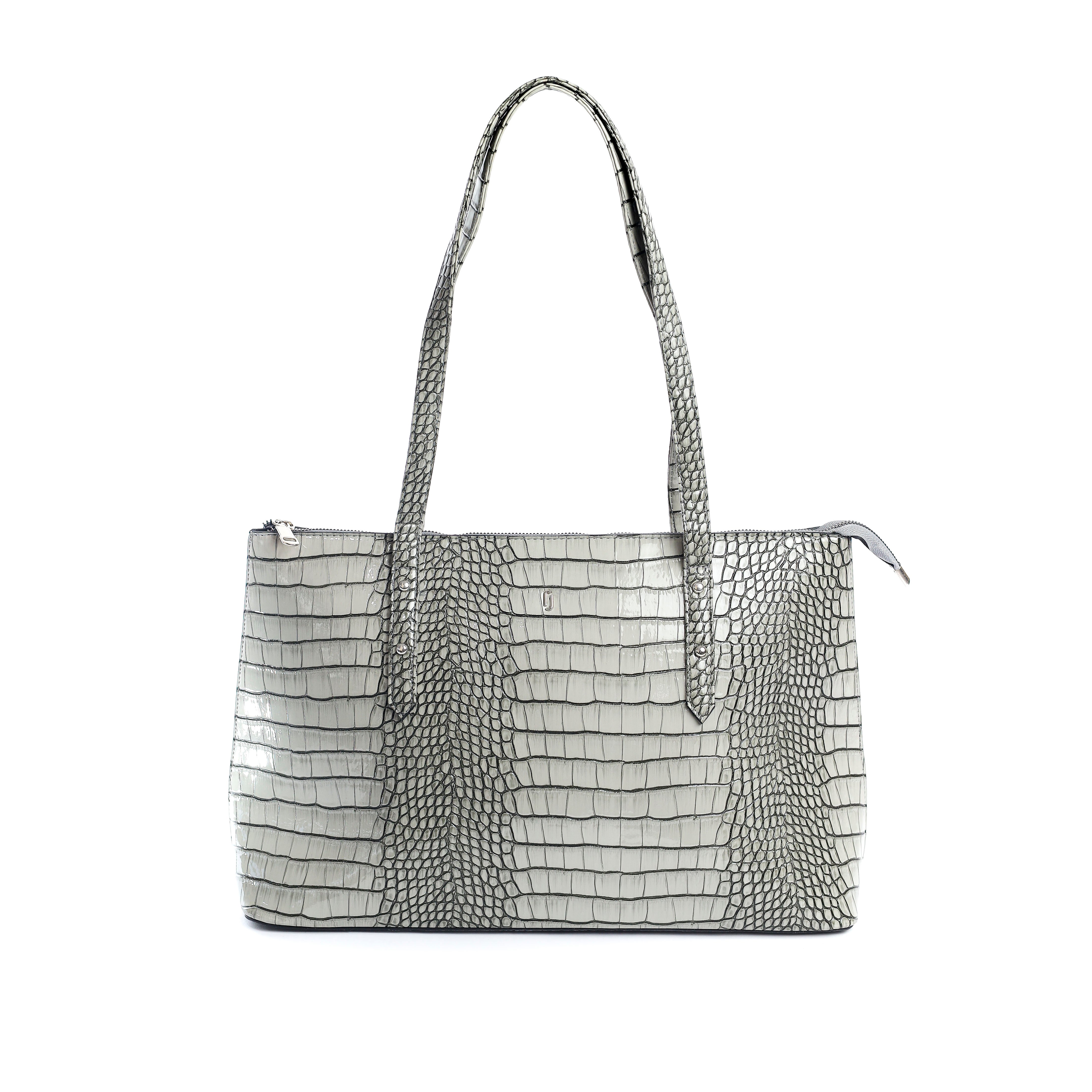 Croco tote Gray