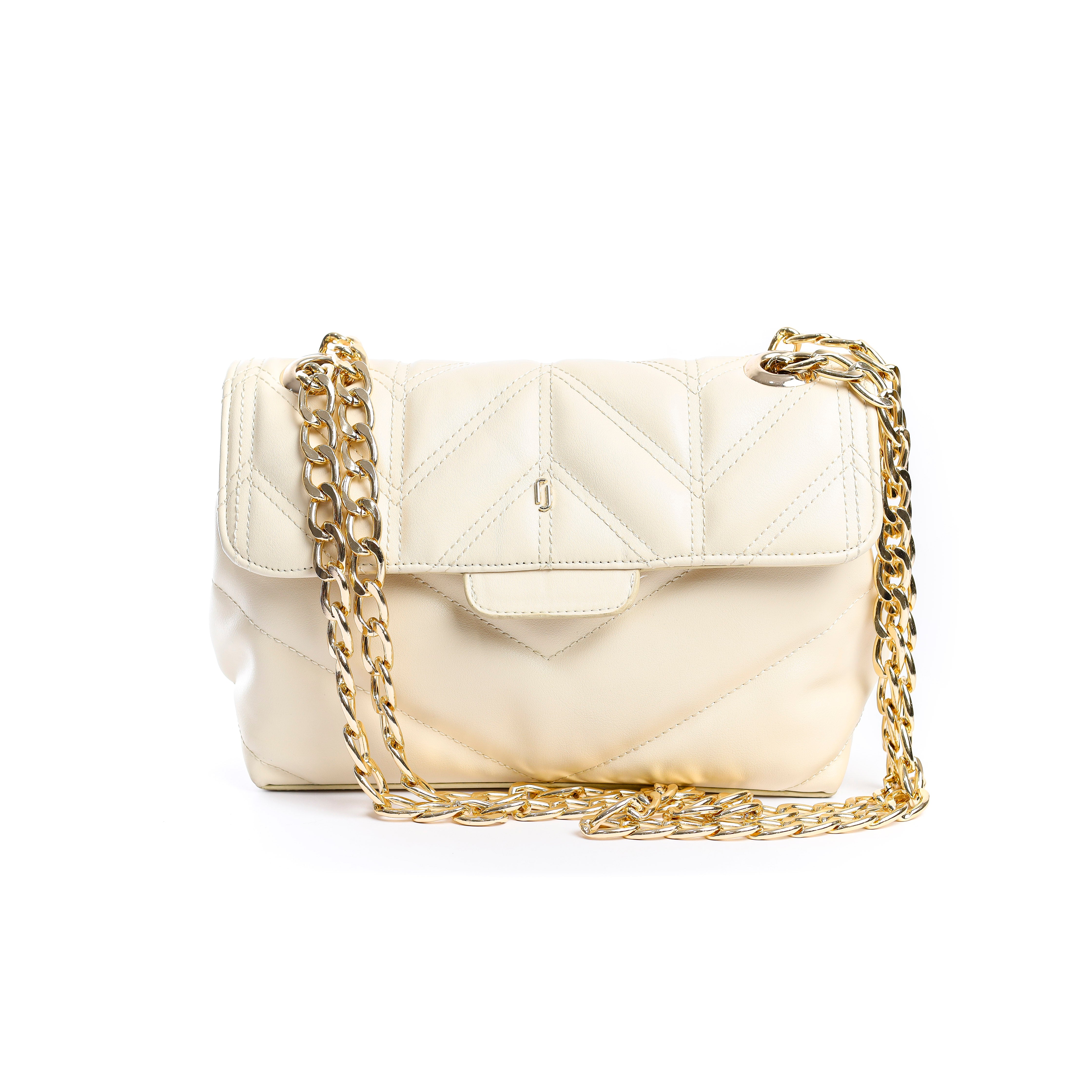 Sleek Chain Bag Beige