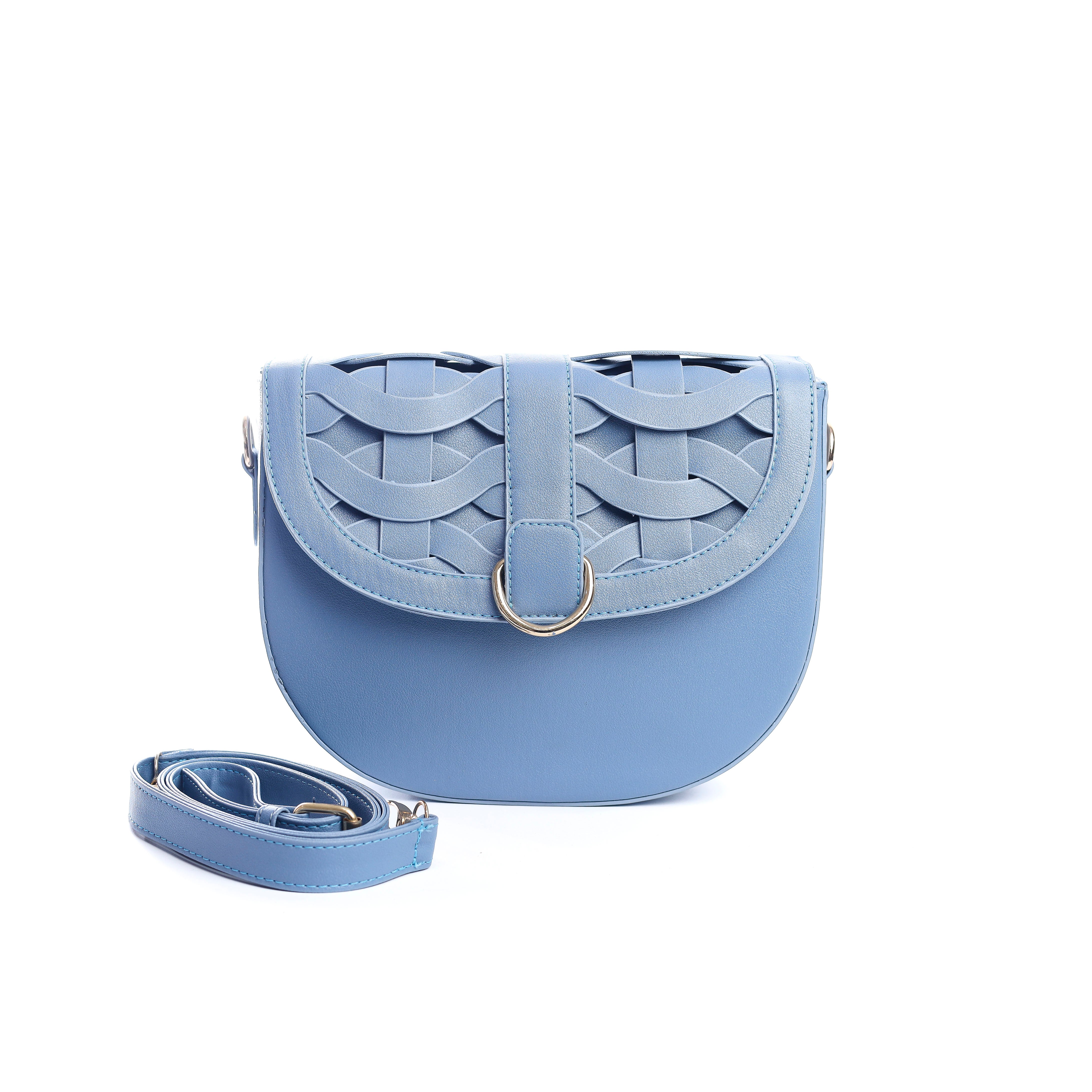 Woven Saddle Bag Blue