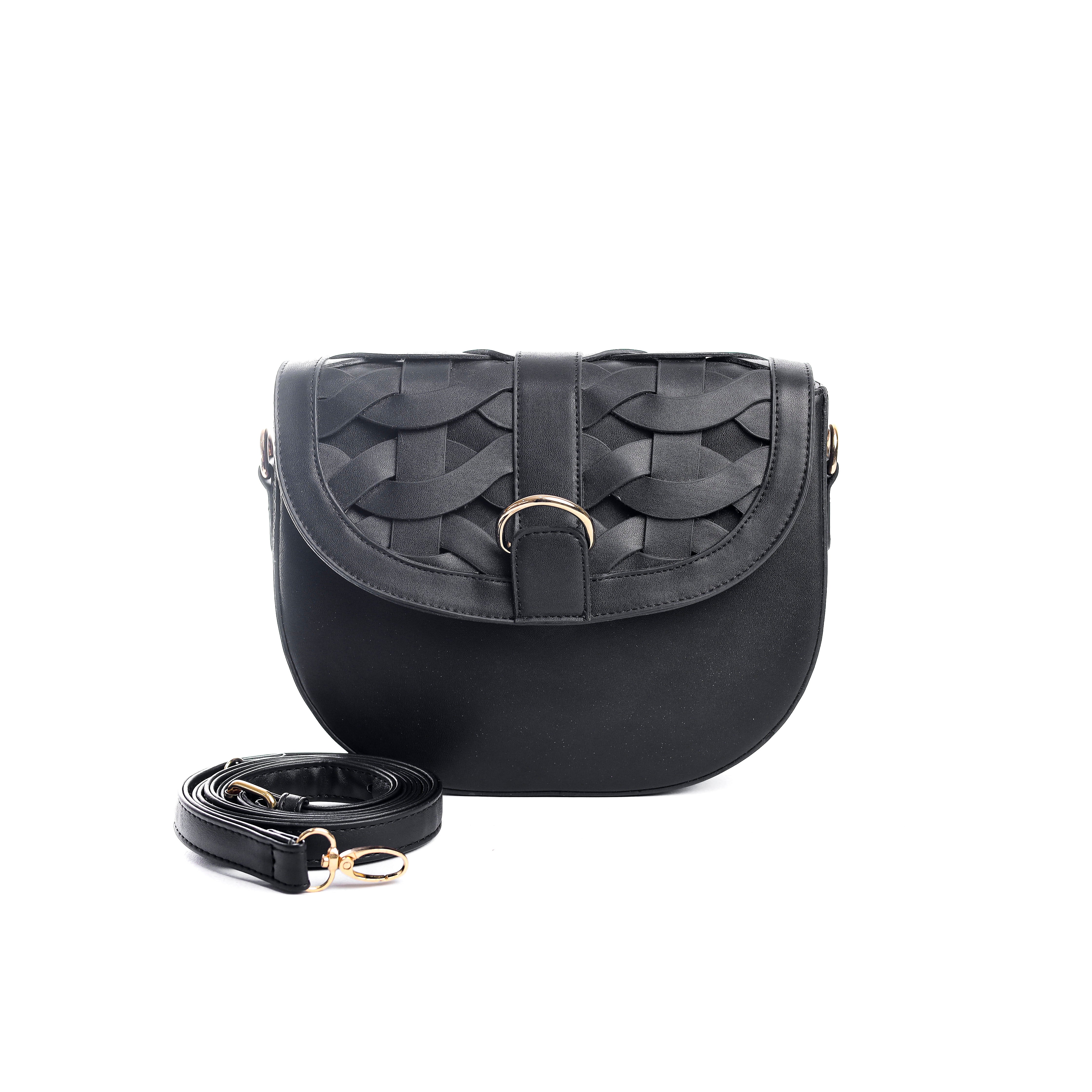 Woven Saddle Bag Black