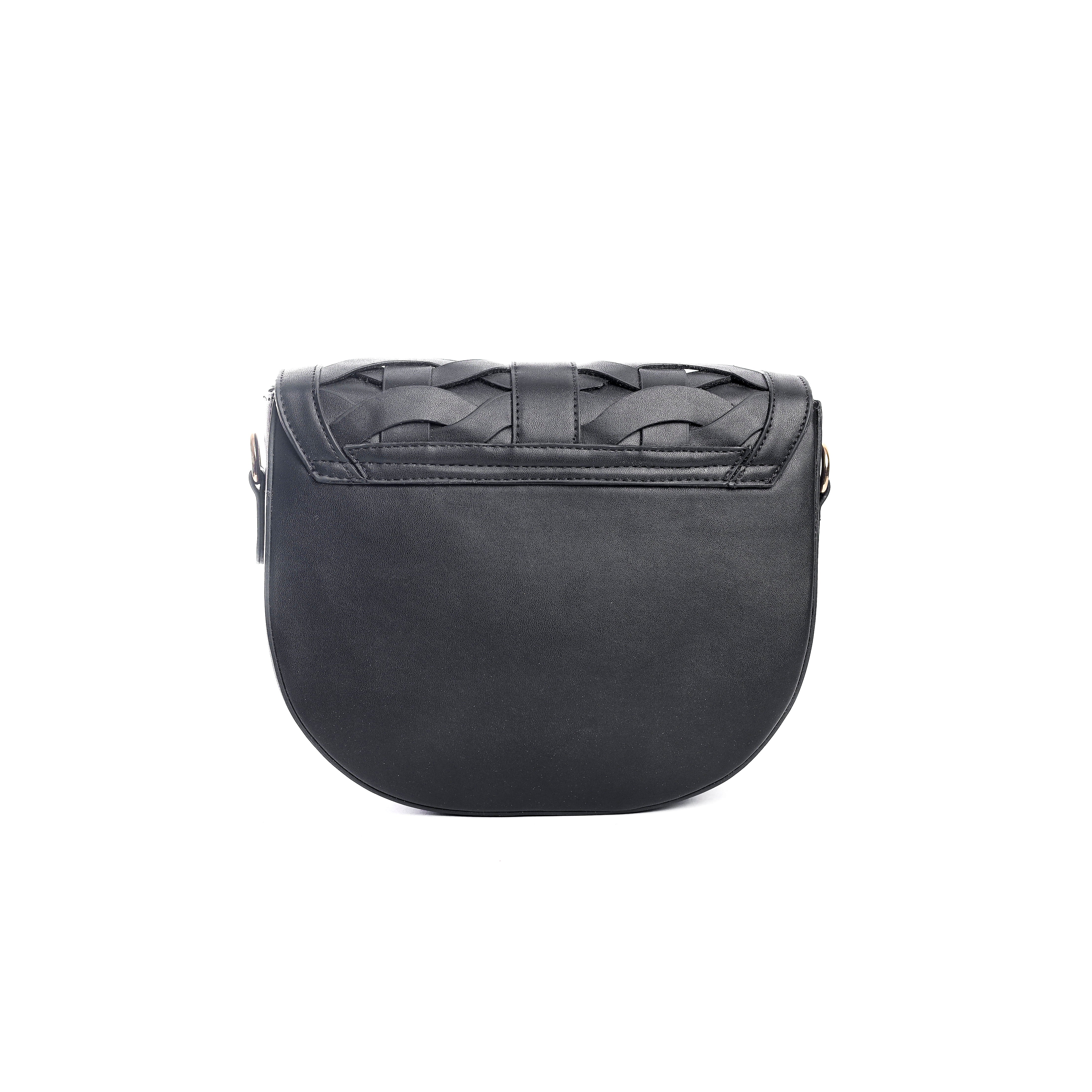 Woven Saddle Bag Black