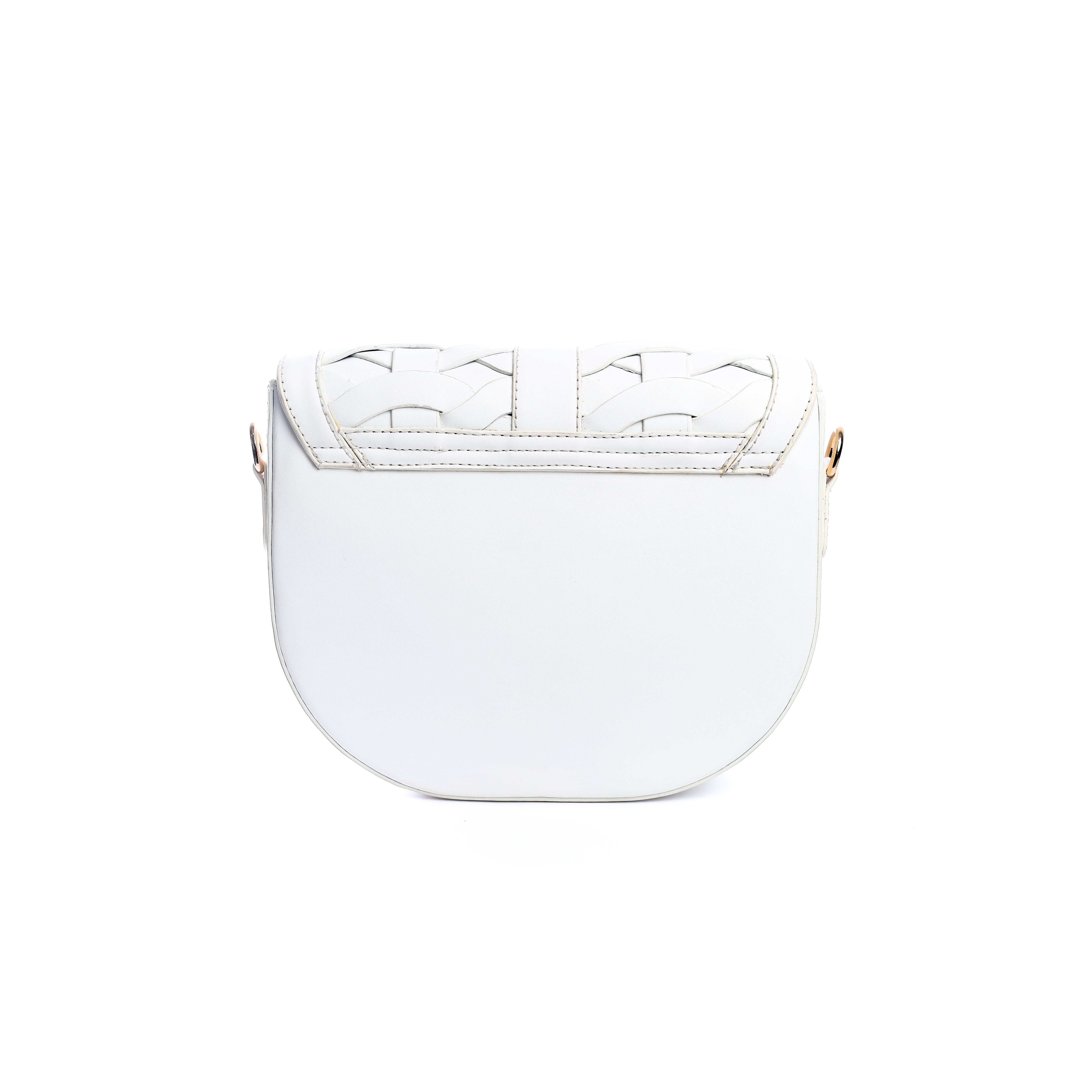 Woven Saddle Bag White