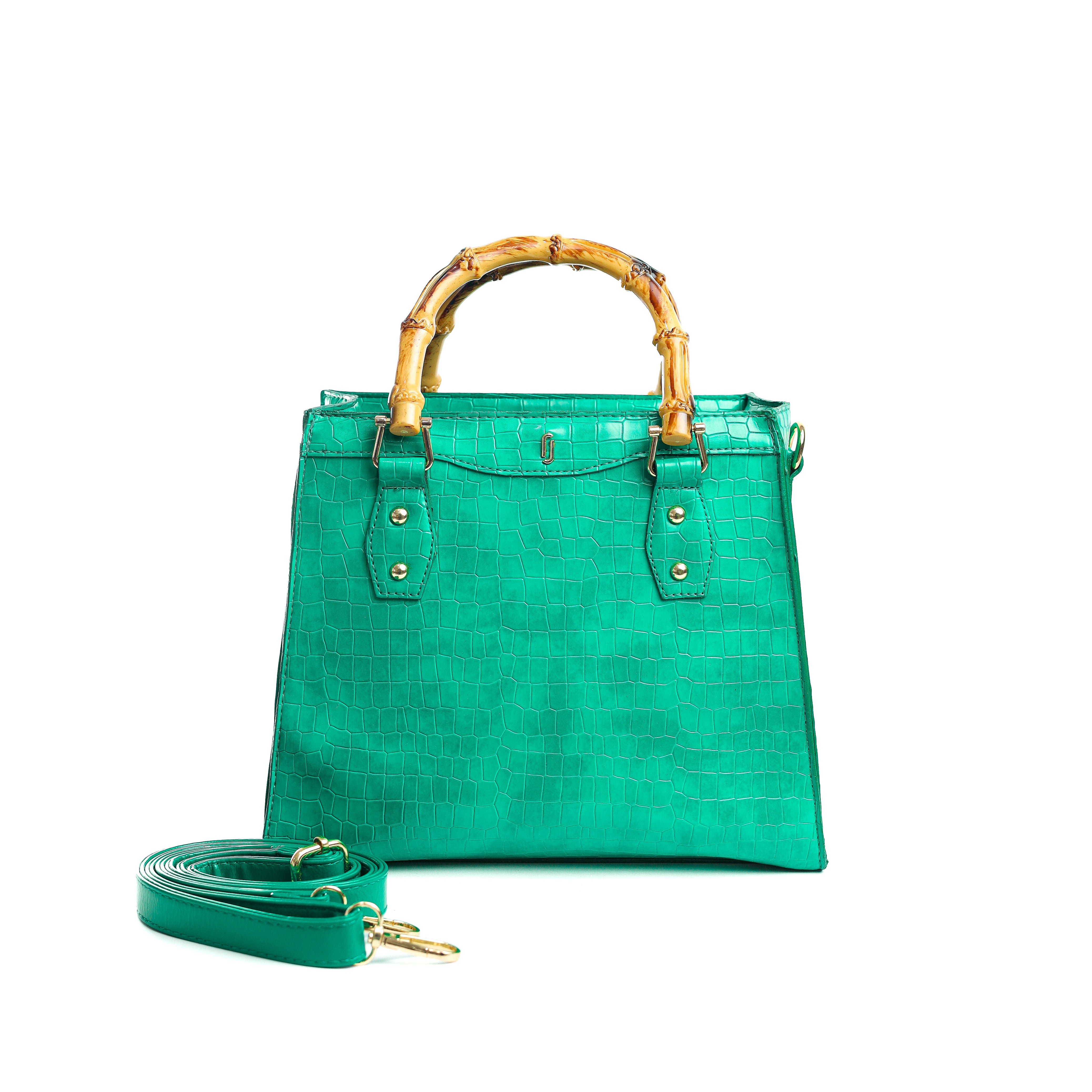 Emerald Bamboo Tote Green