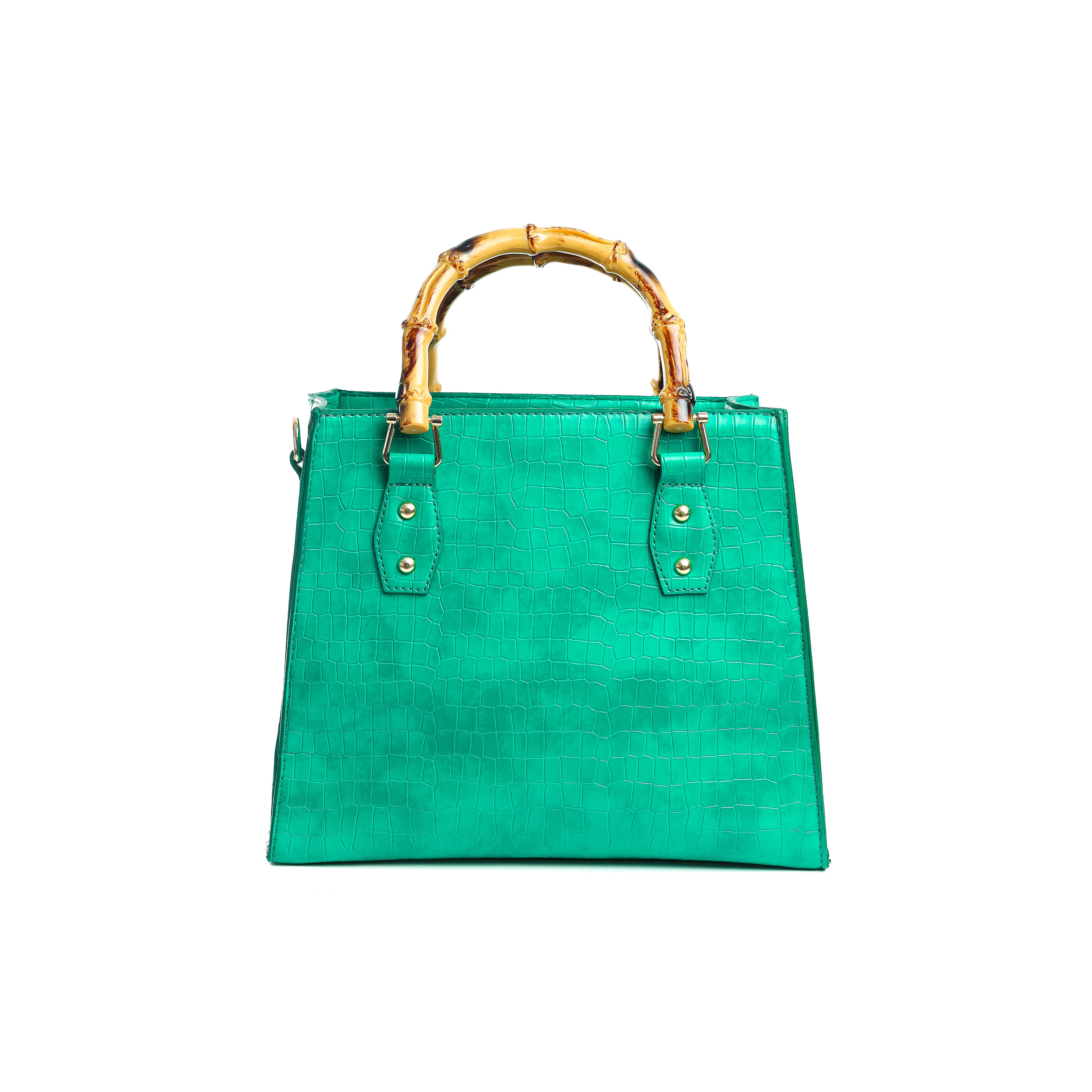 Emerald Bamboo Tote Green