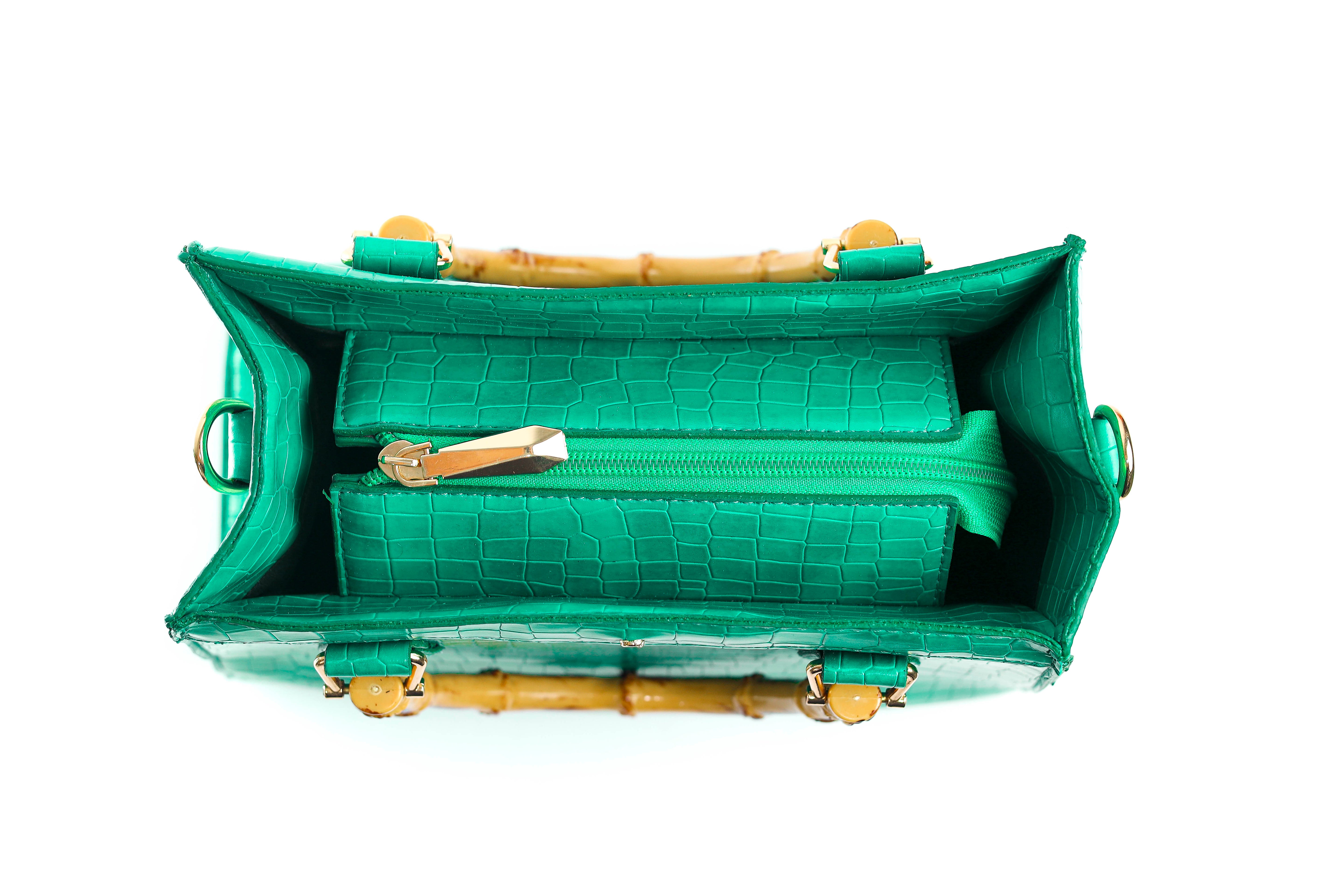 Emerald Bamboo Tote Green