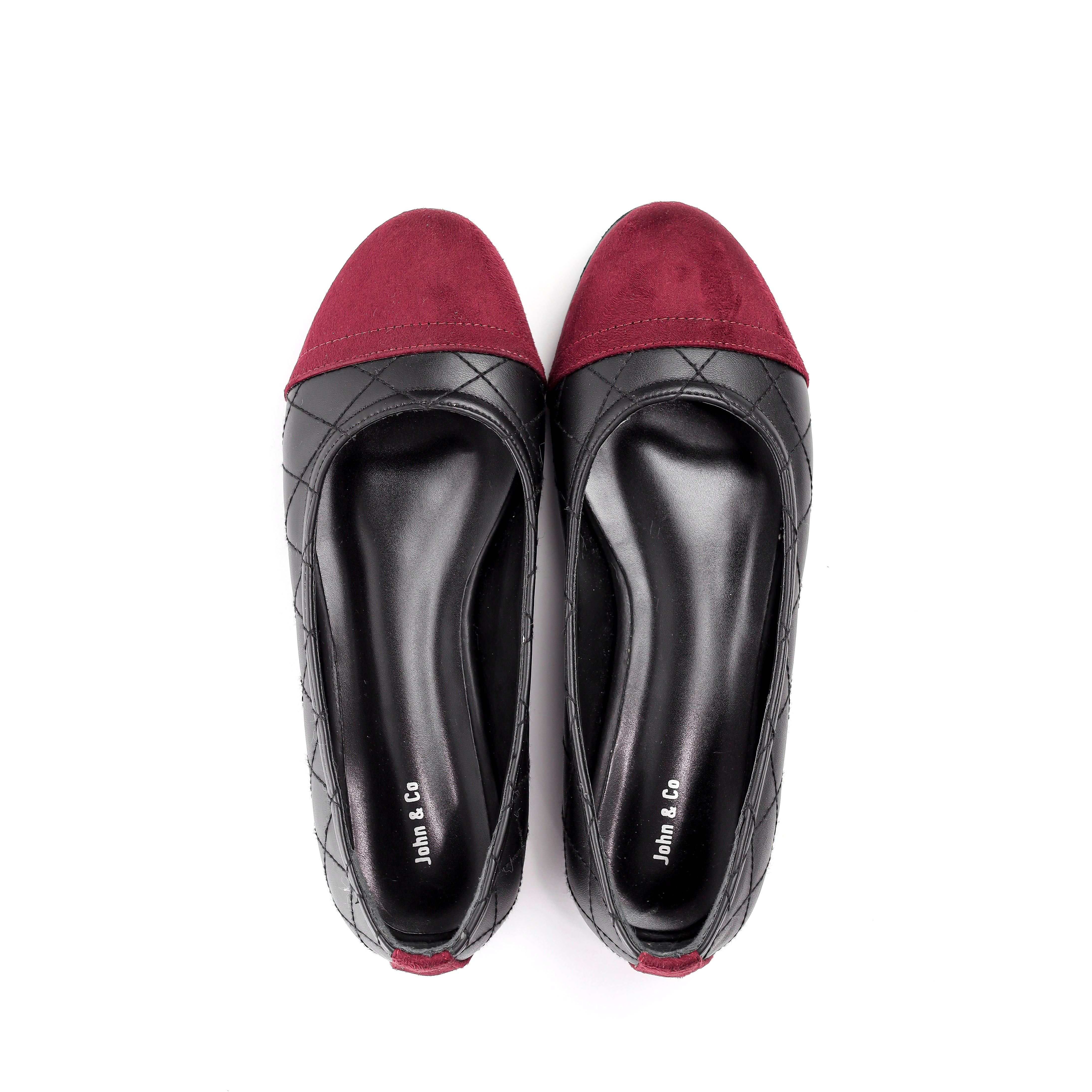 Luxury Stitch Flats "Burgundy"