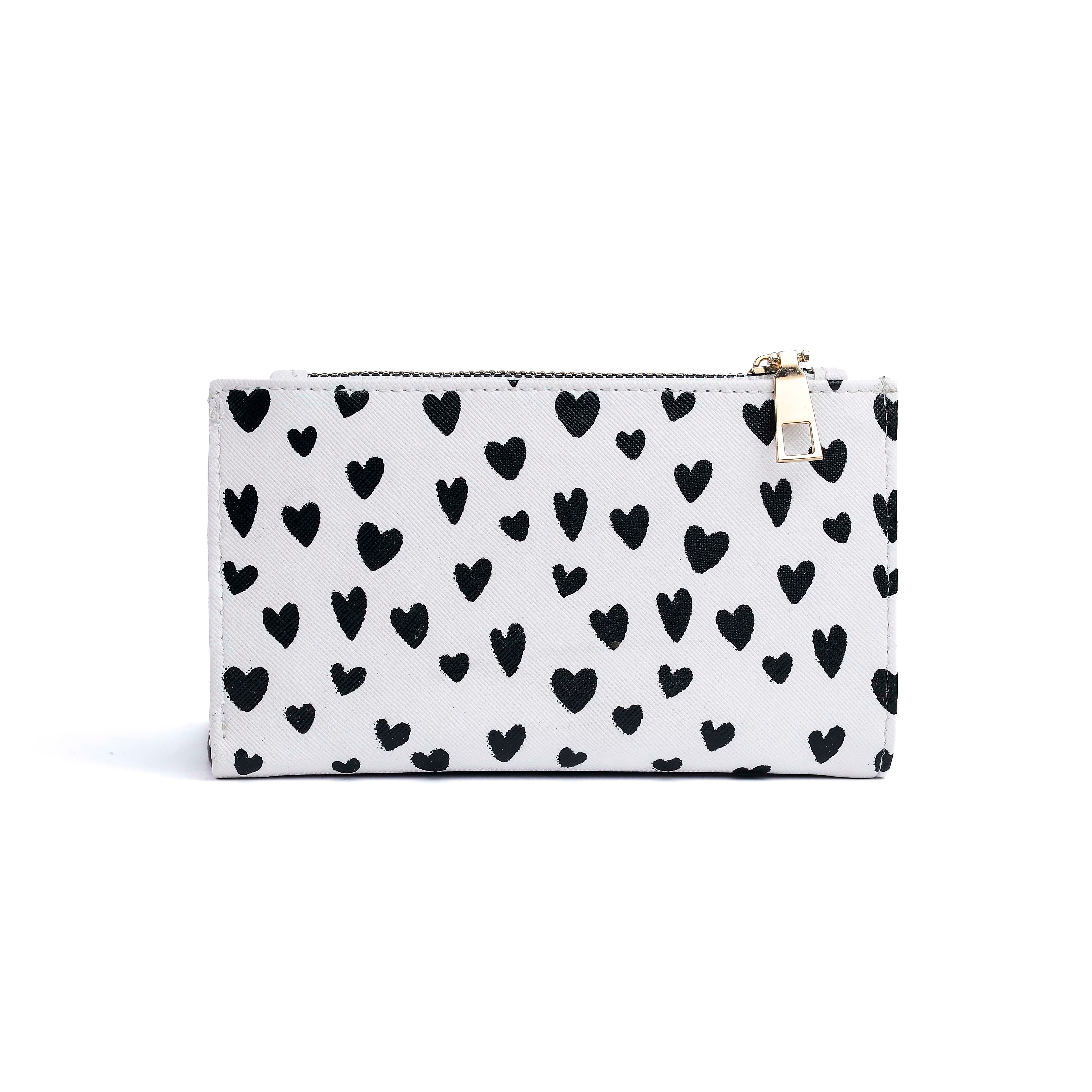 Mode wallet White/hearts
