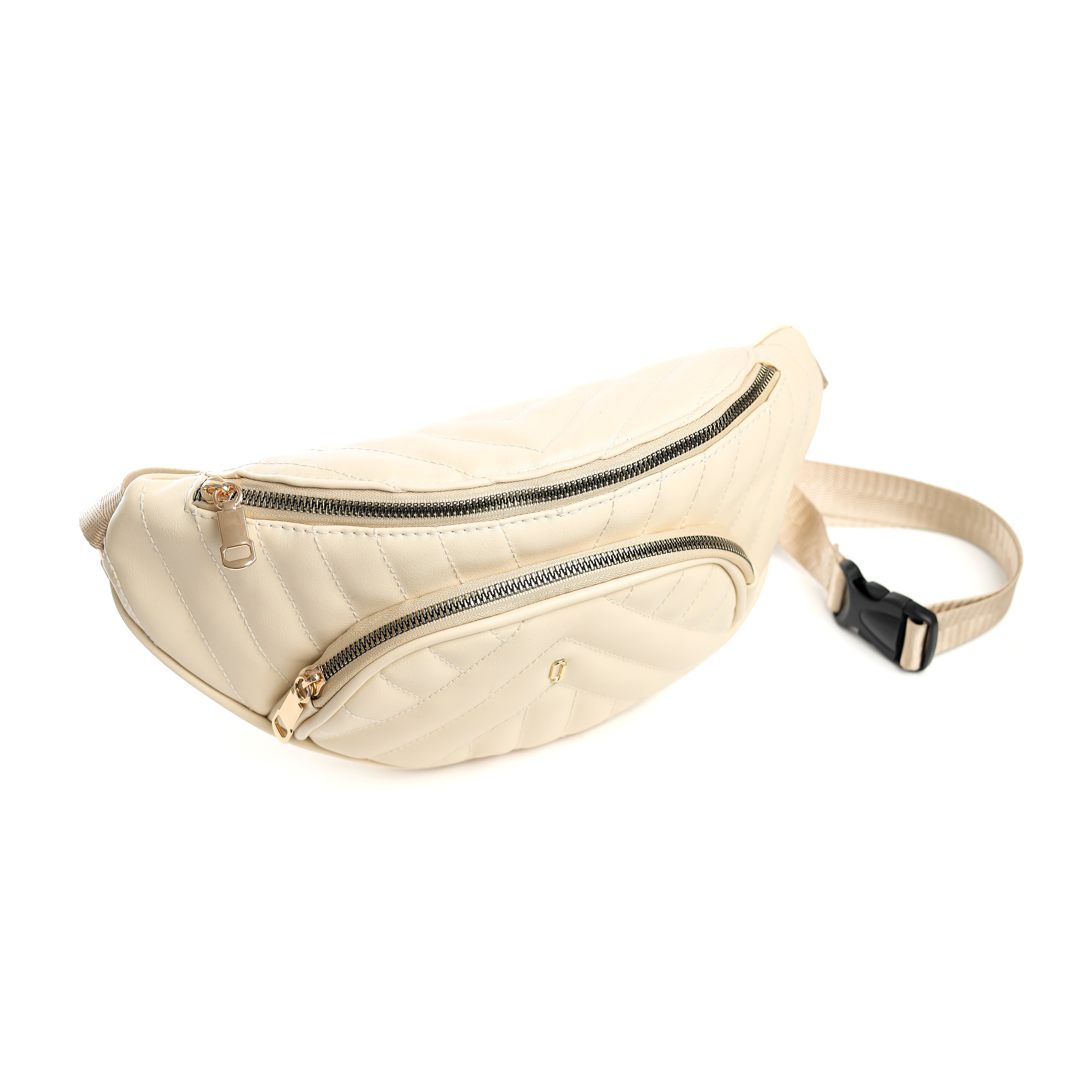 Quilted Belt Bag Off White