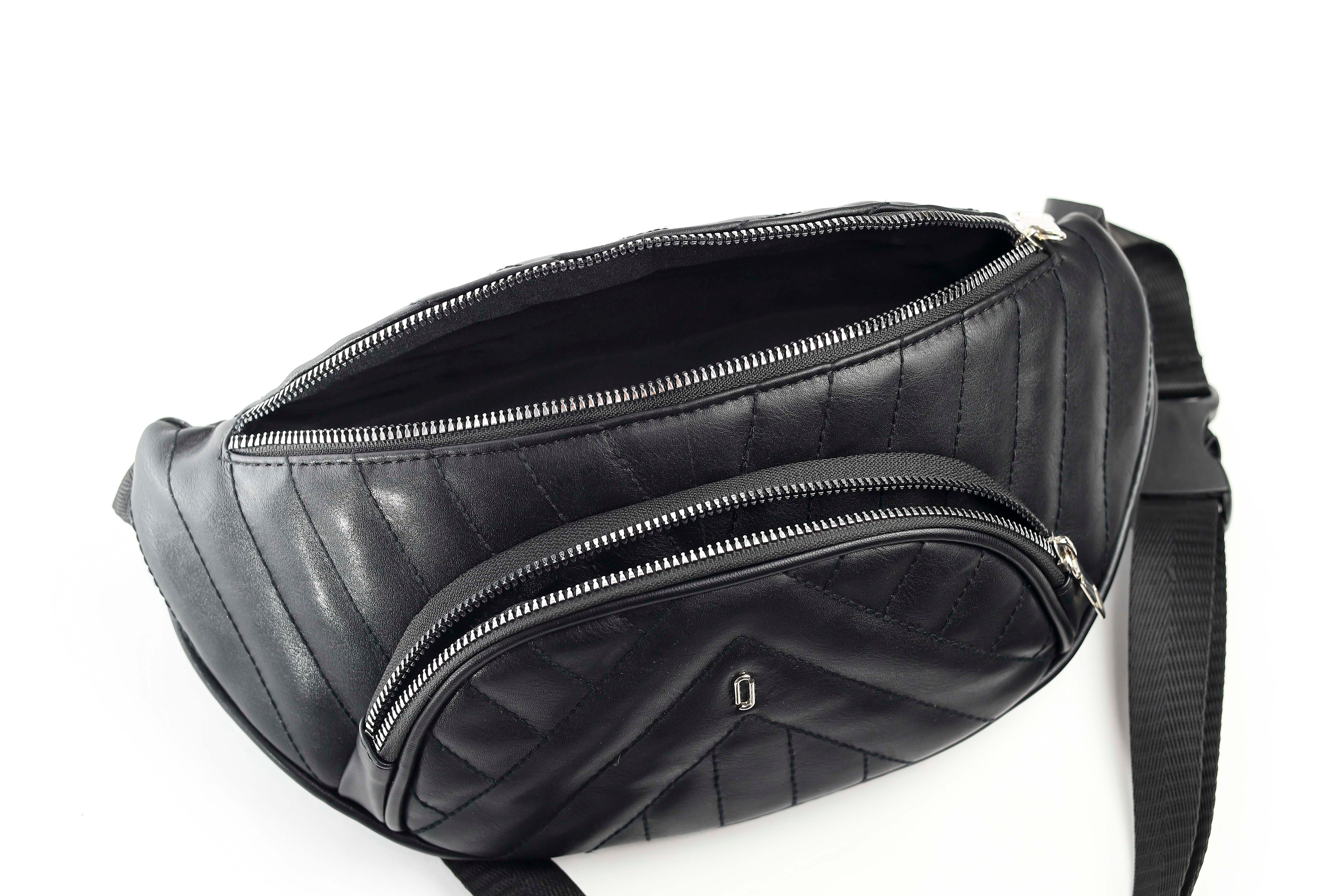 Quilted Belt Bag Black