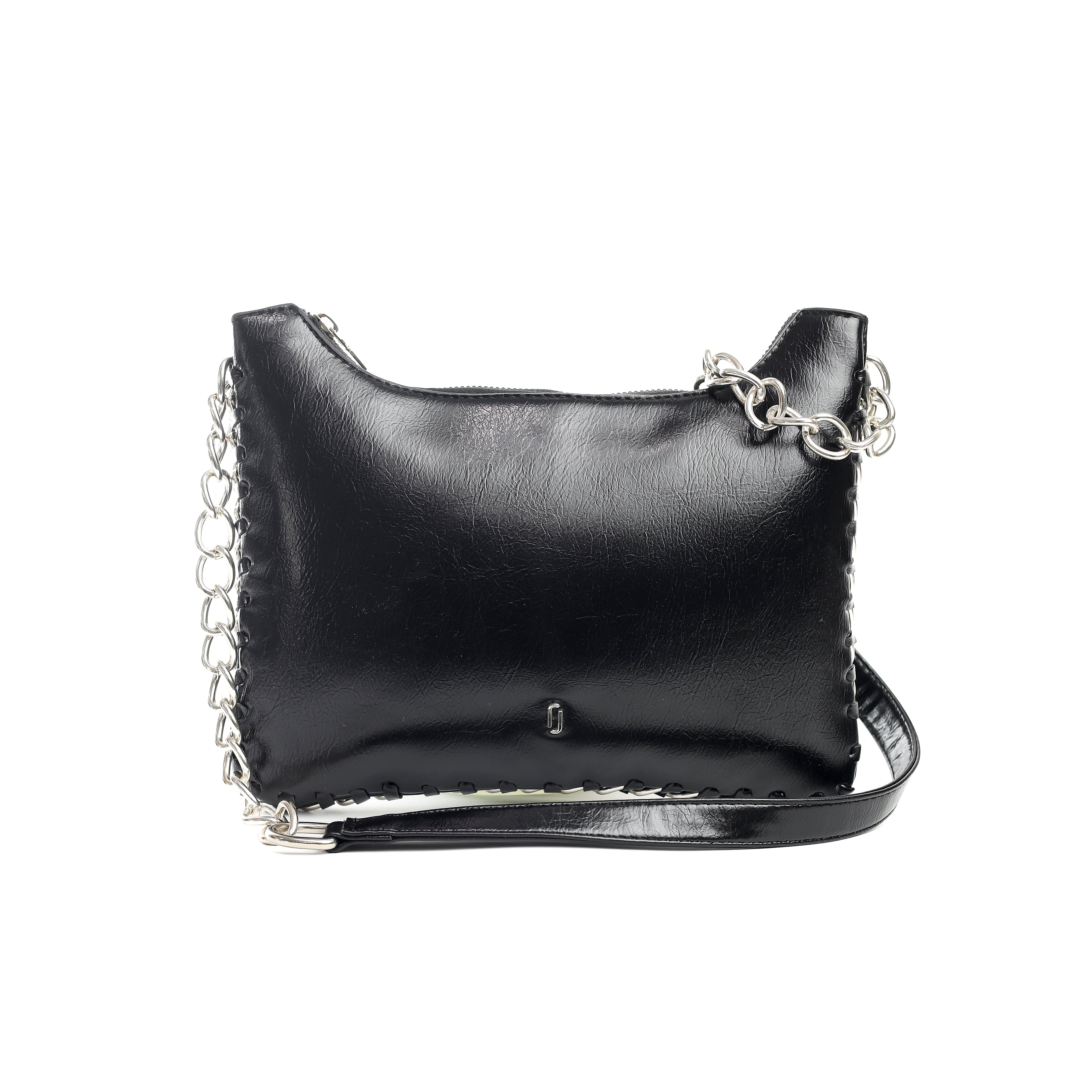 Ivory Chain Bag Black