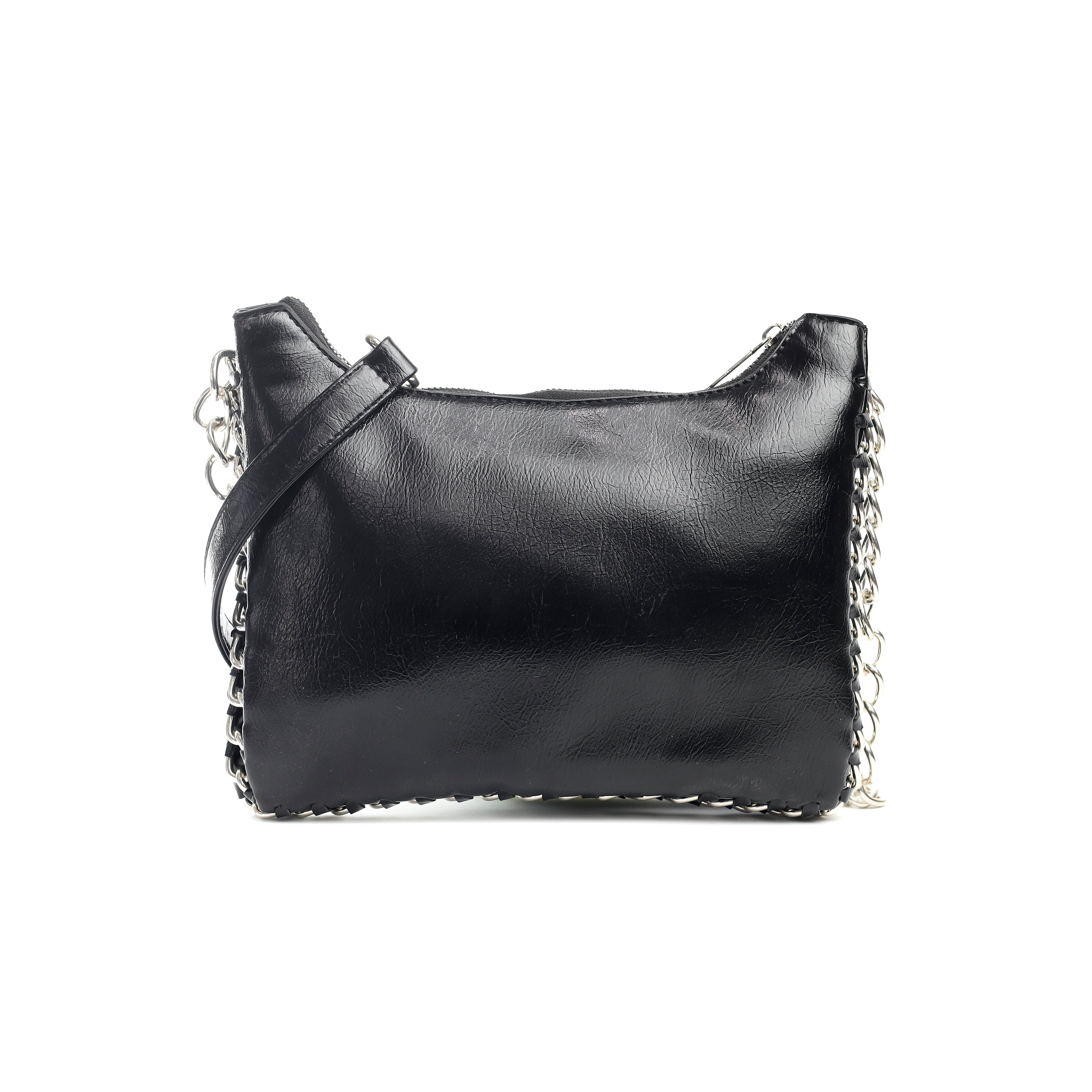 Ivory Chain Bag Black