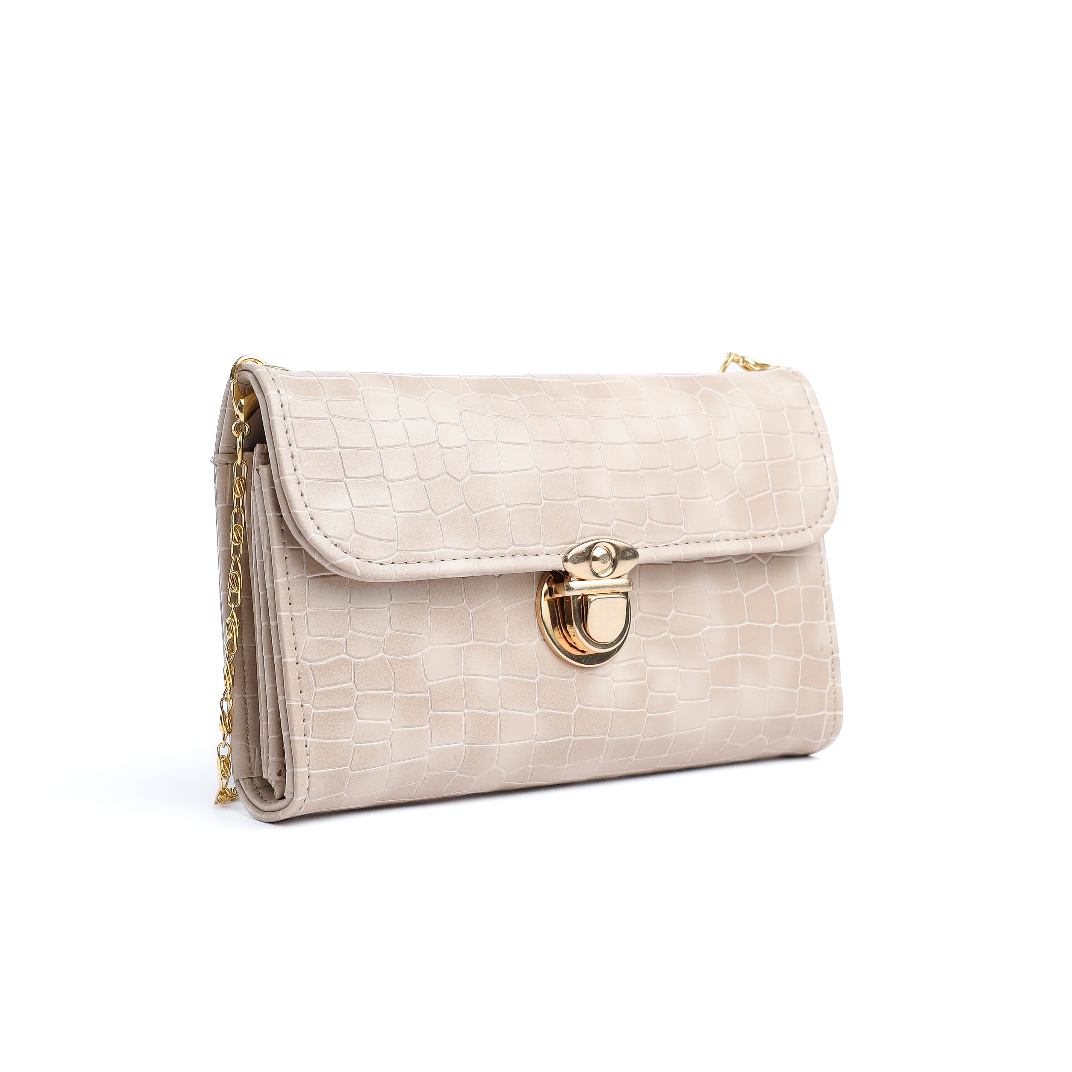 Zoia Wallet Croc beige
