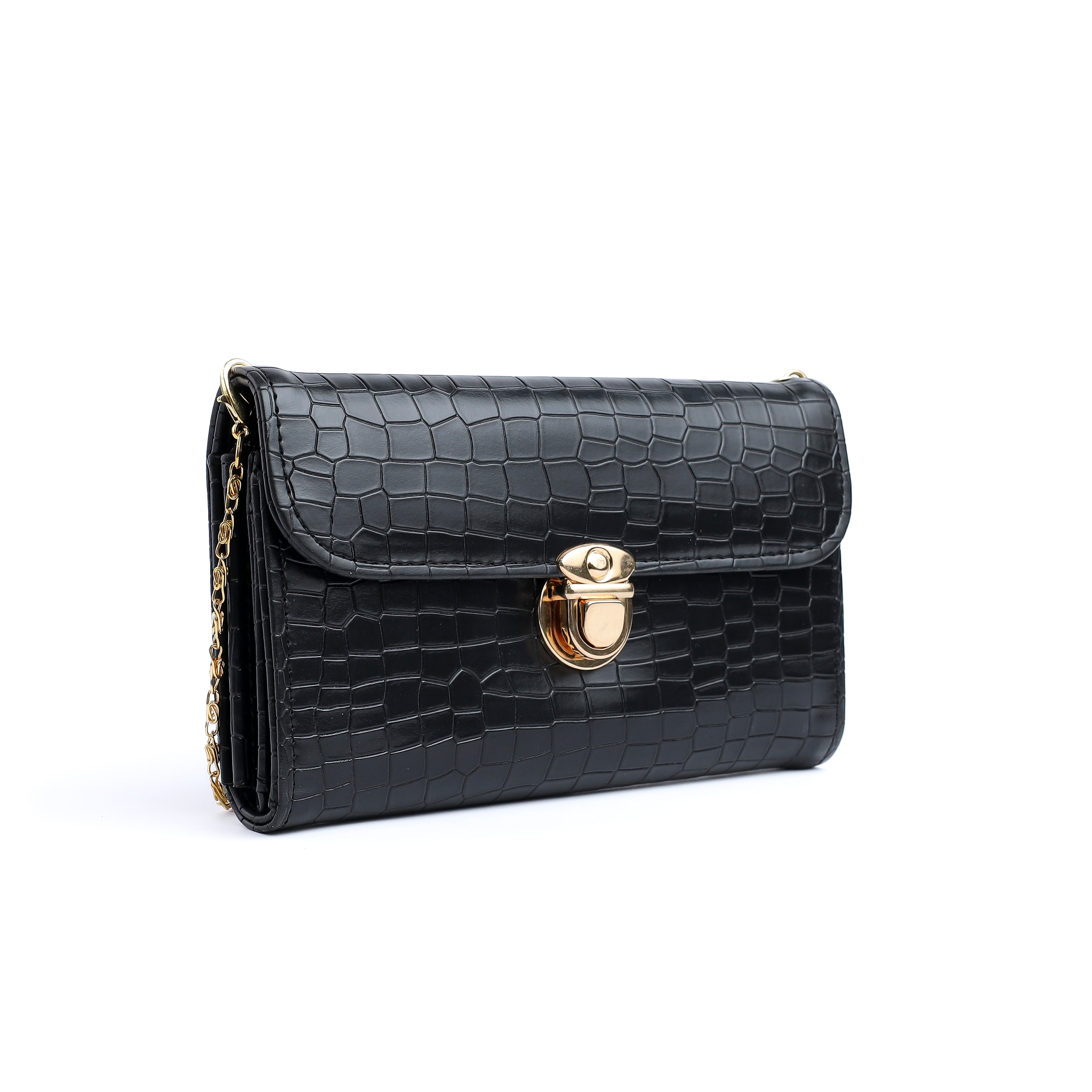 Zoia Wallet Croc black