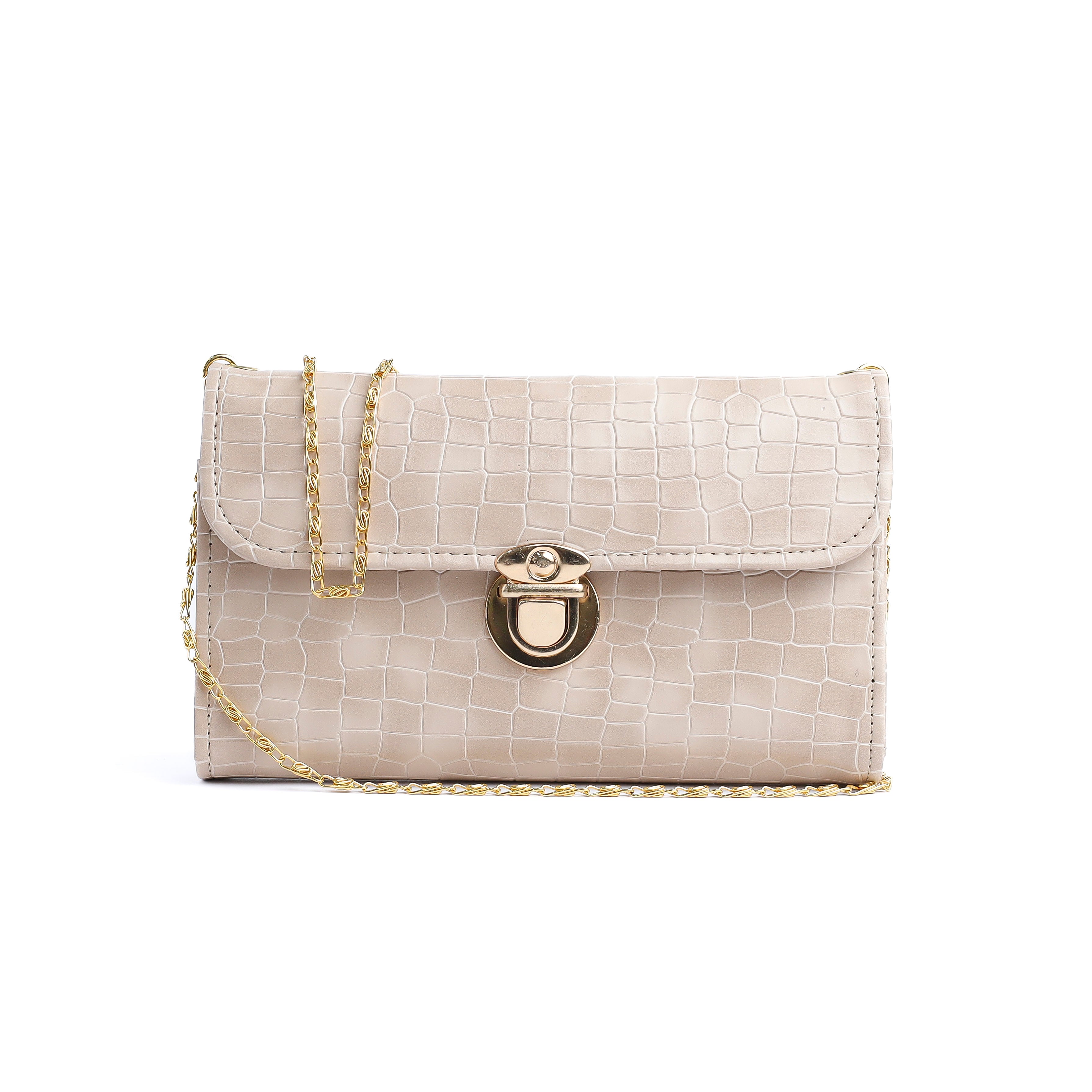 Zoia Wallet Croc beige