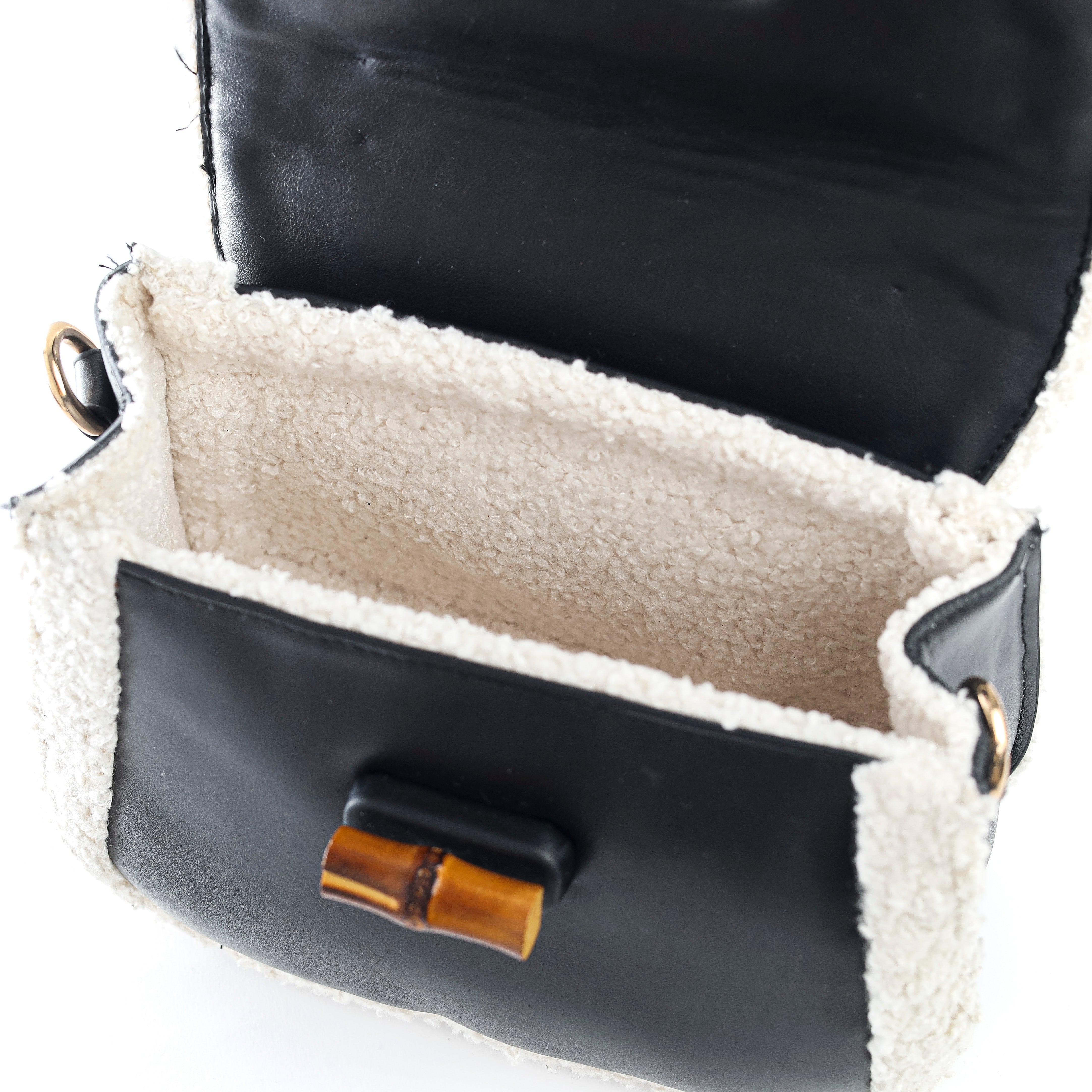 Bamboo Bouclé Bag Black