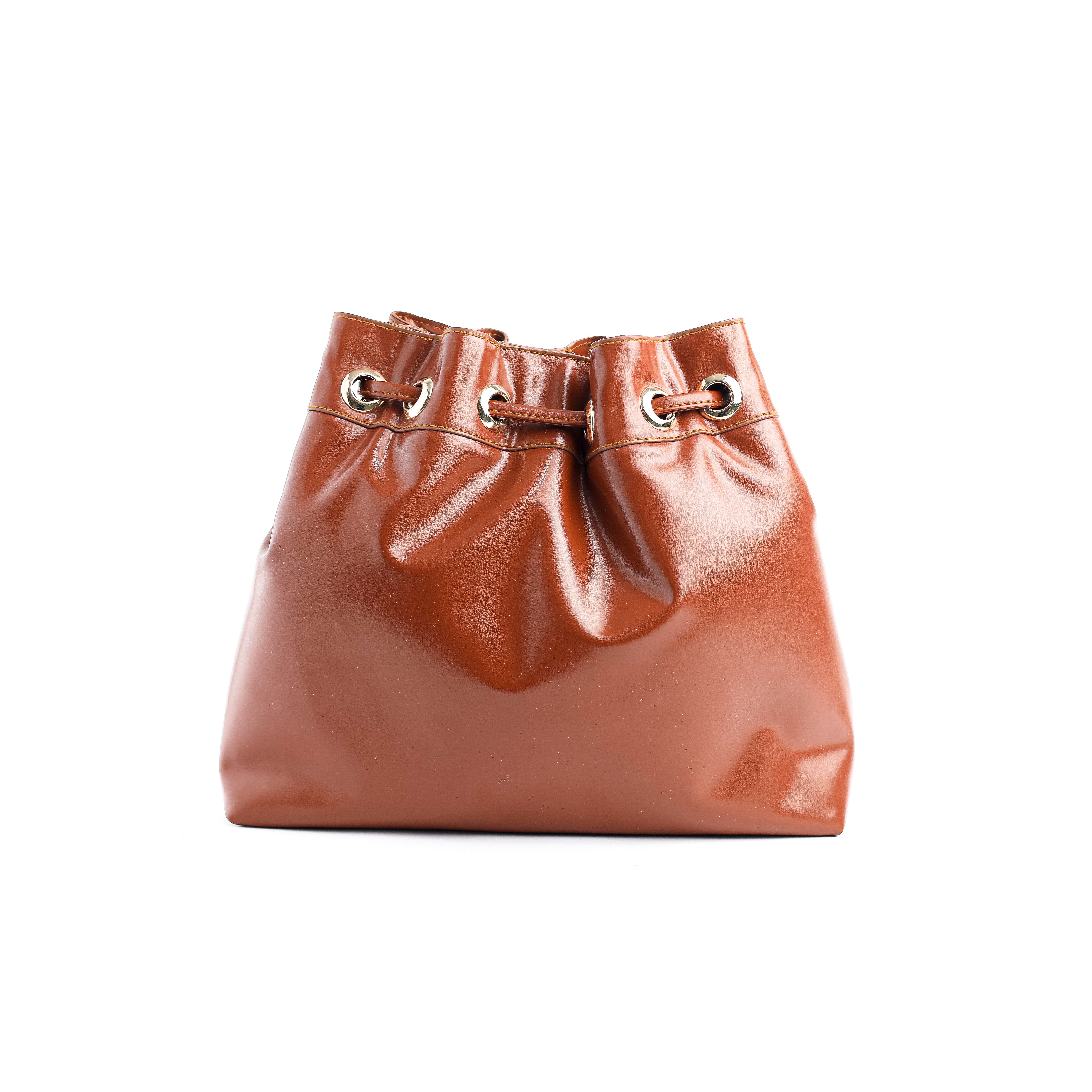 Vintage-Inspired Leather Bucket Bag "Havan"