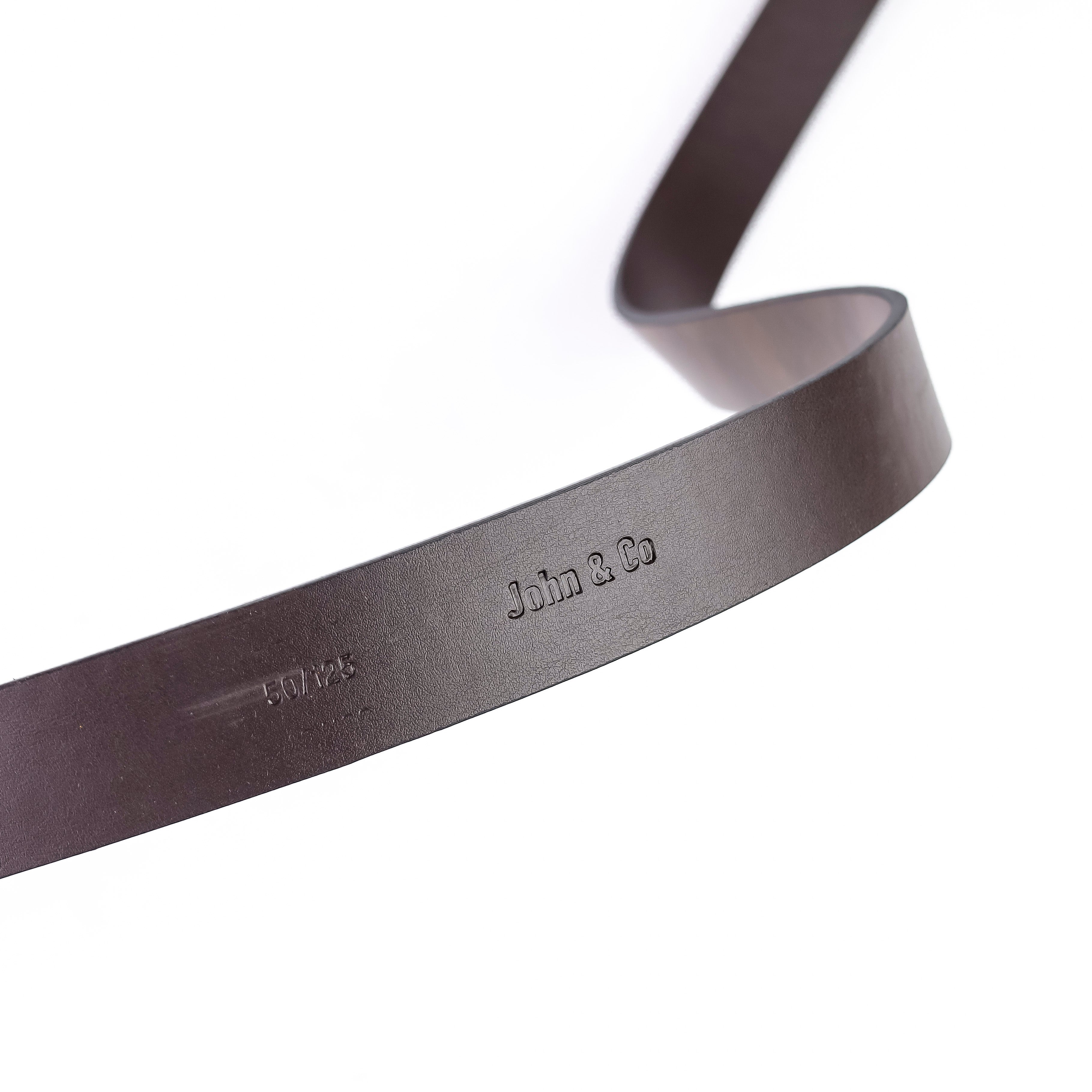 Faux Leather Belt Brown (Gold)
