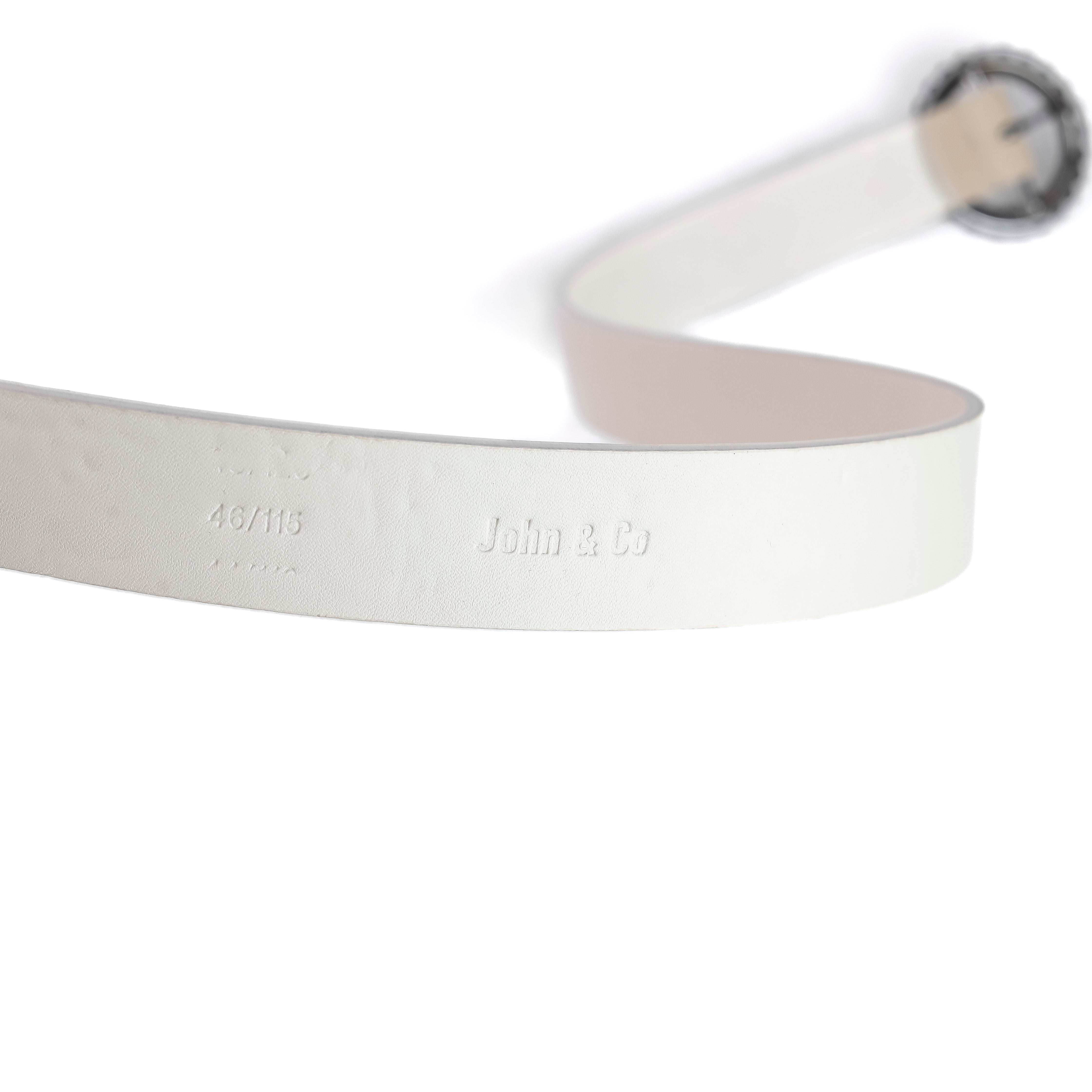 Faux Leather Belt Offwhite